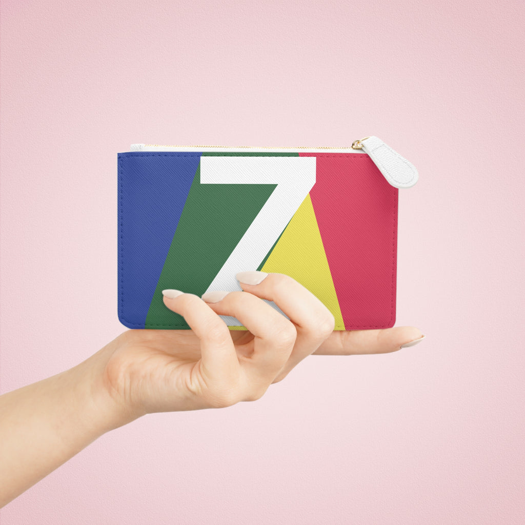 Initial Z Mini Clutch — Colorblock Monogram Wristlet Wallet