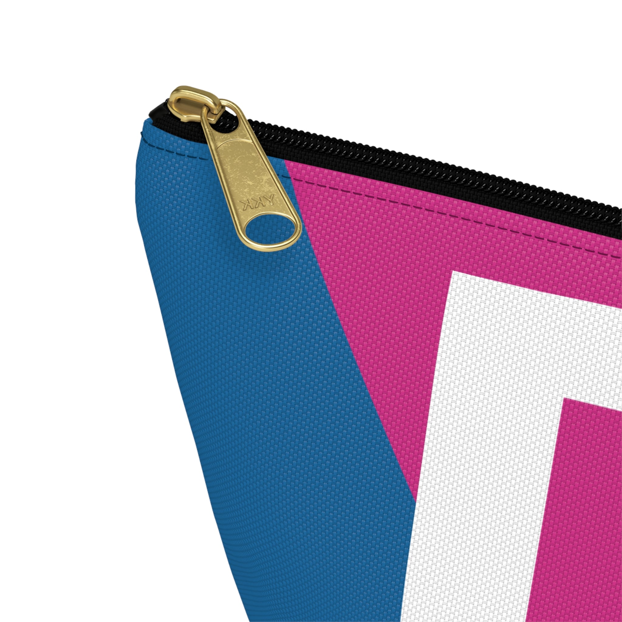 Initials Colorblock Accessory Pouch — Monogram D T-Bottom Cosmetic Bag
