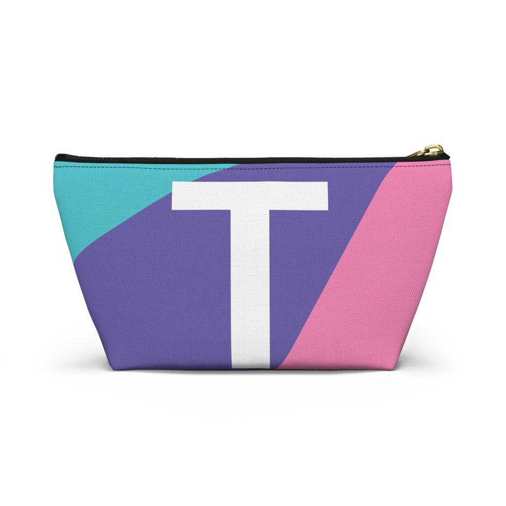 Colorblock Accessory Pouch — Monogram T T-Bottom Cosmetic Bag