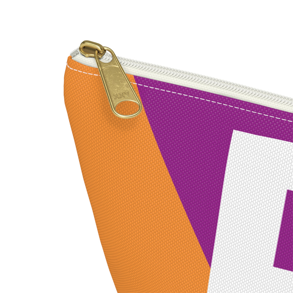 Colorblock Accessory Pouch — Monogram R T-Bottom Cosmetic Bag