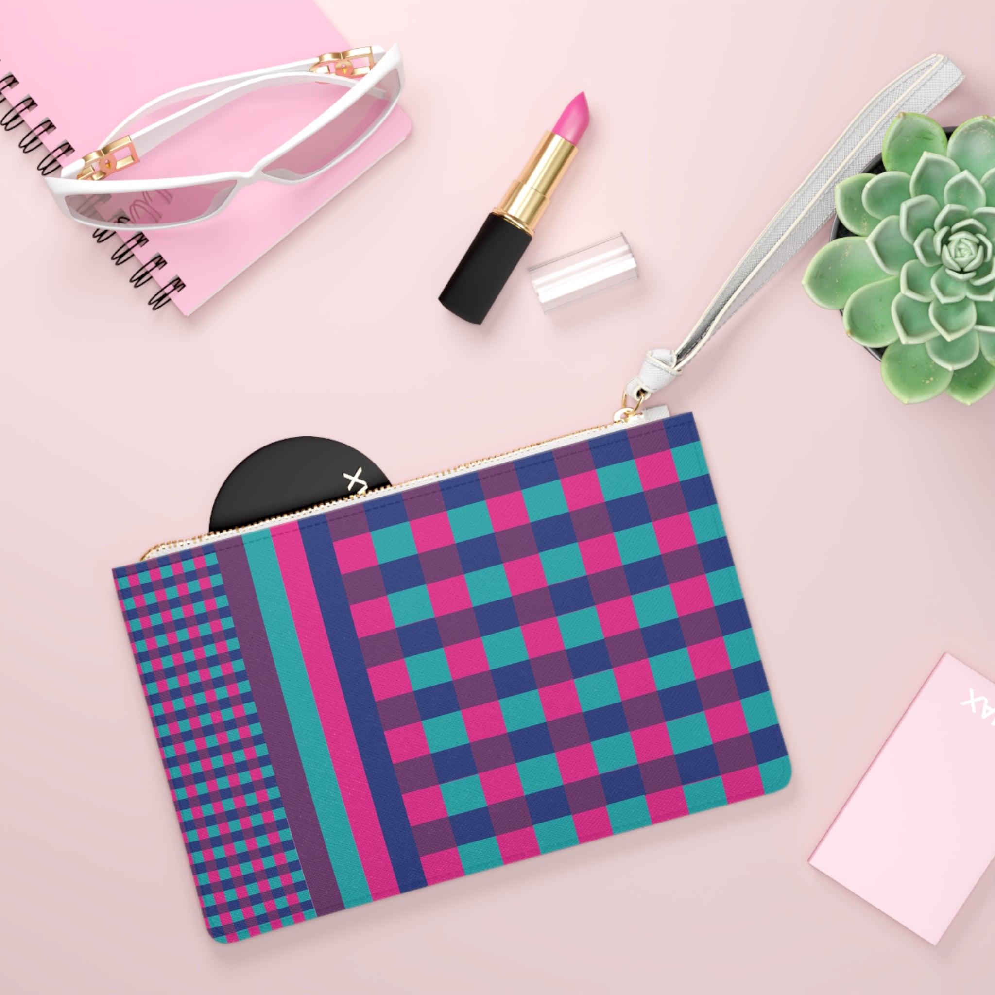 Colorblock Clutch Bag