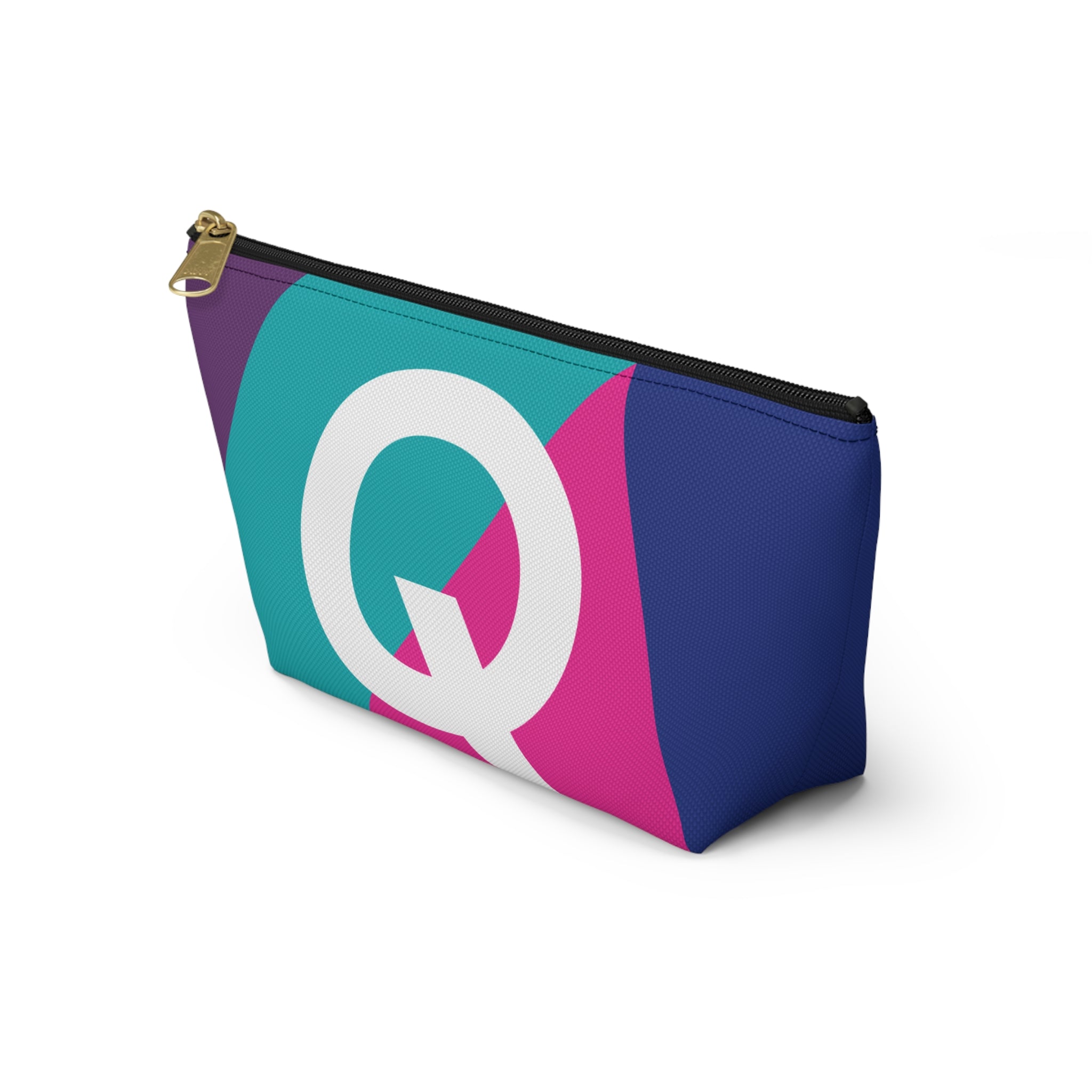 Colorblock Accessory Pouch — Monogram Q T-Bottom Cosmetic Bag