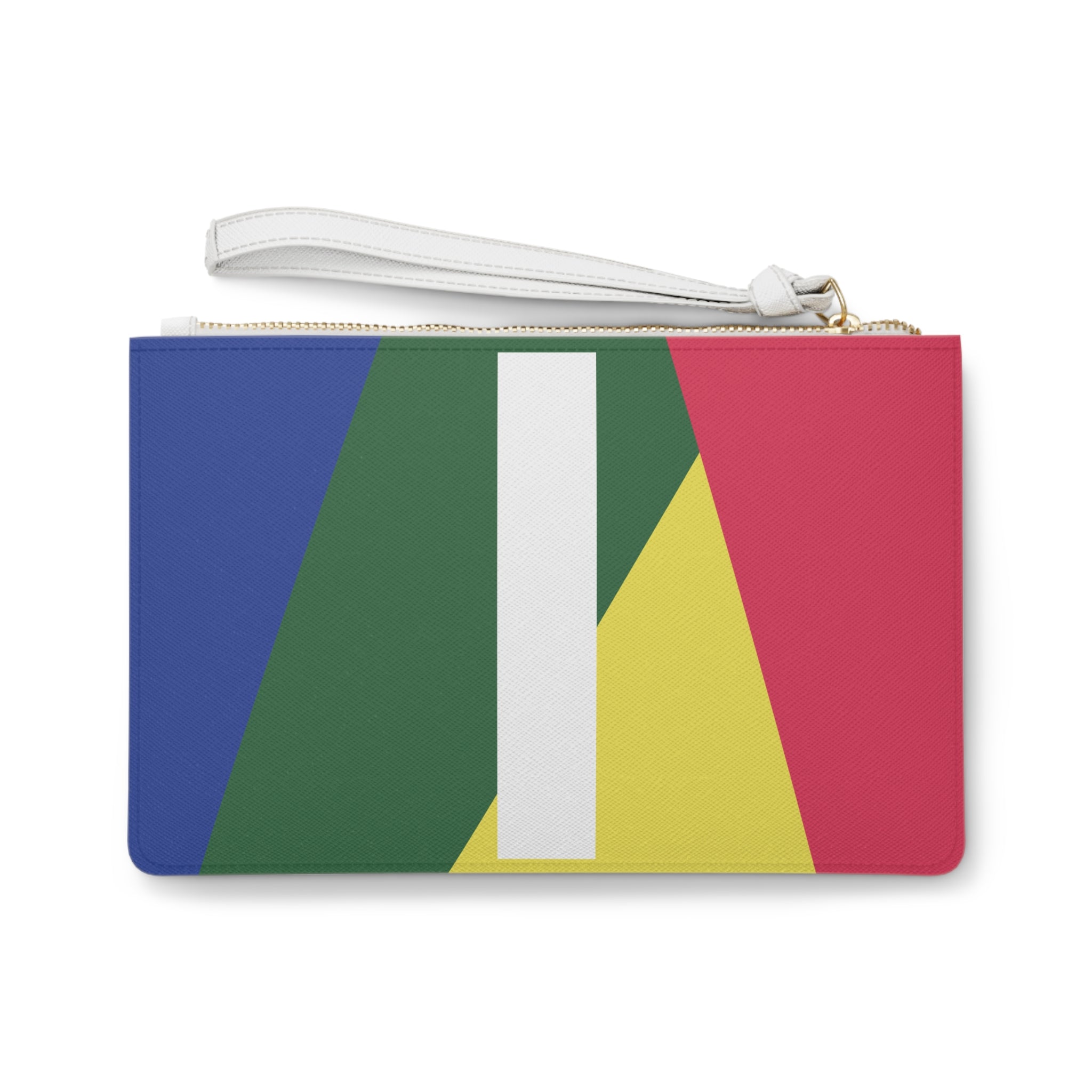 Monogram 'I' Colorblock Clutch Bag — Bold Geometric Wristlet for Everyday & Gifts