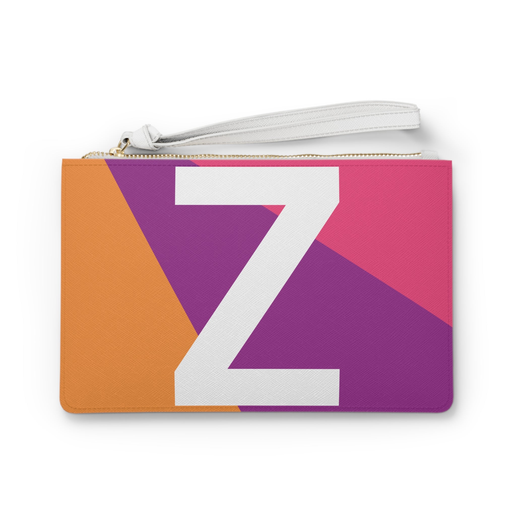 Monogram 'Z' Colorblock Clutch Bag — Bold Geometric Wristlet for Everyday & Gifts