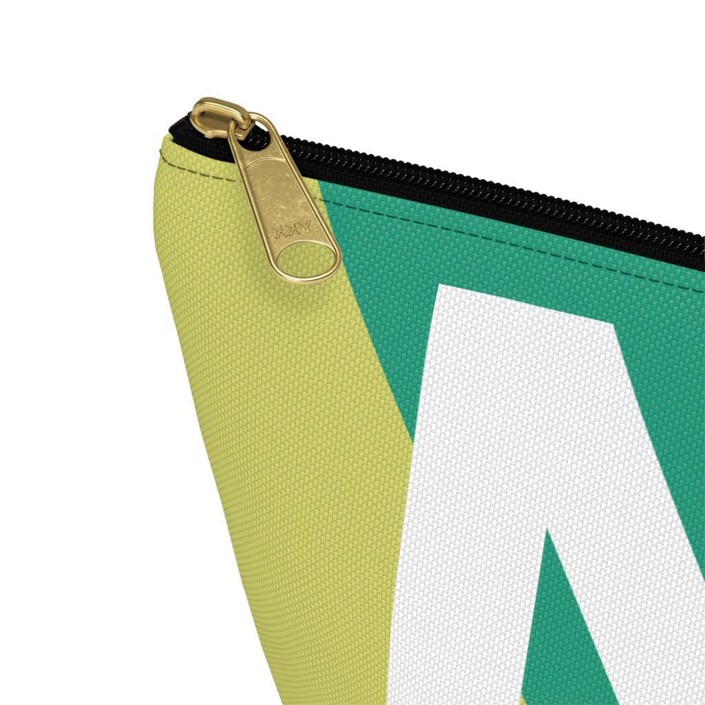 Initials Colorblock Accessory Pouch — Monogram M T-Bottom Cosmetic Bag
