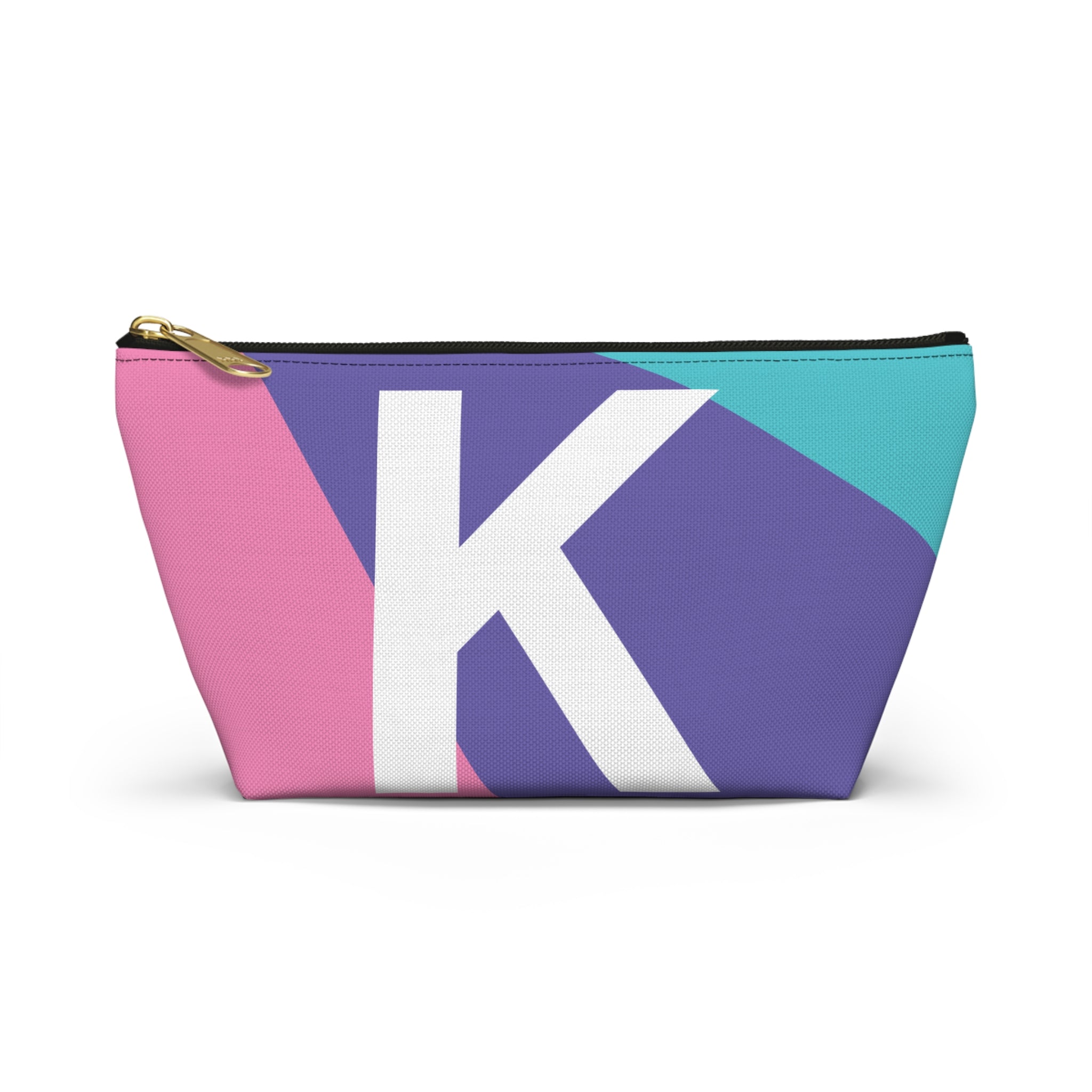 Colorblock Accessory Pouch — Monogram K T-Bottom Cosmetic Bag