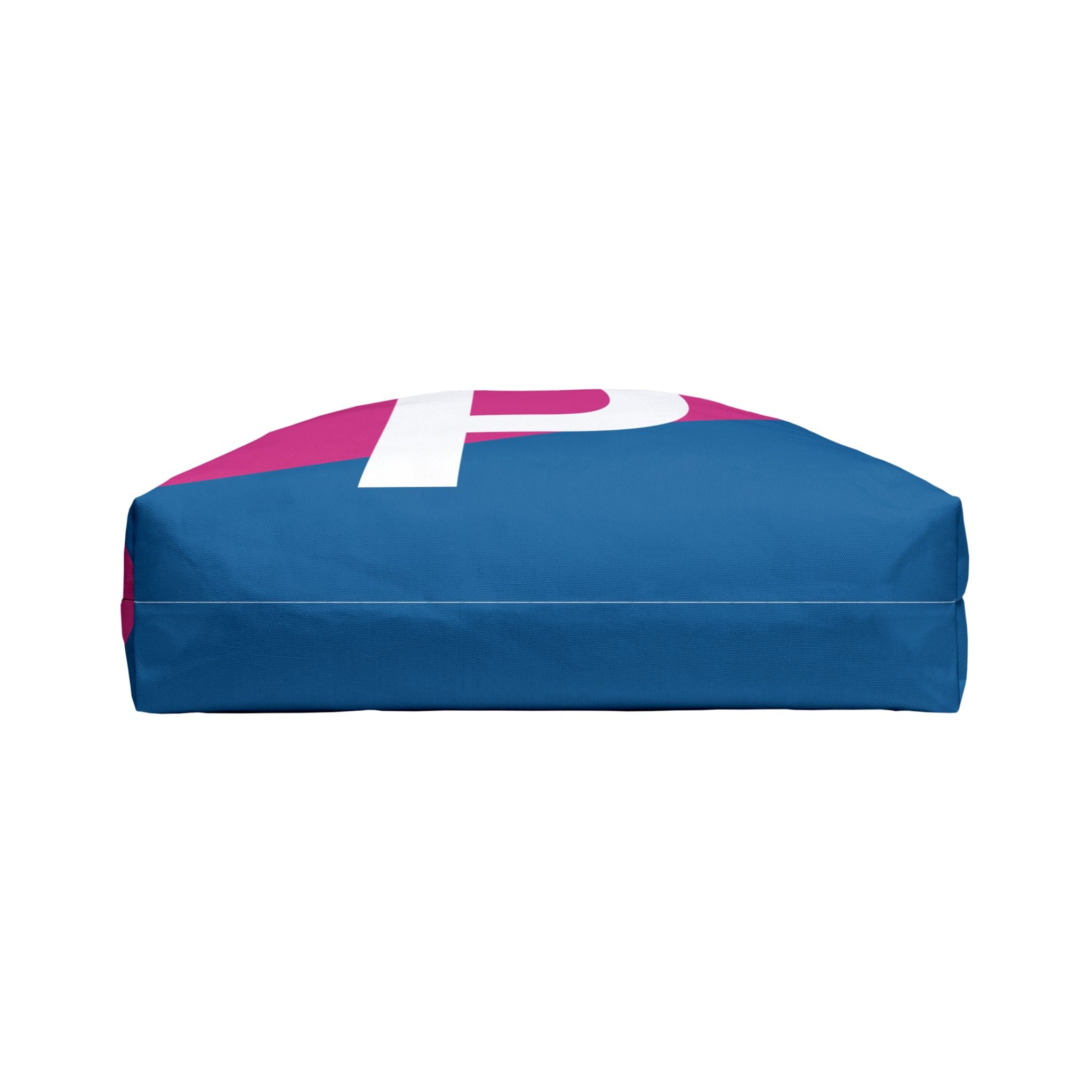 Personalized 'P' Colorblock Tote Bag — Monogram Weekender Tote