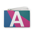 Monogram 'A' Colorblock Clutch Bag — Bold Geometric Wristlet for Everyday & Gifts