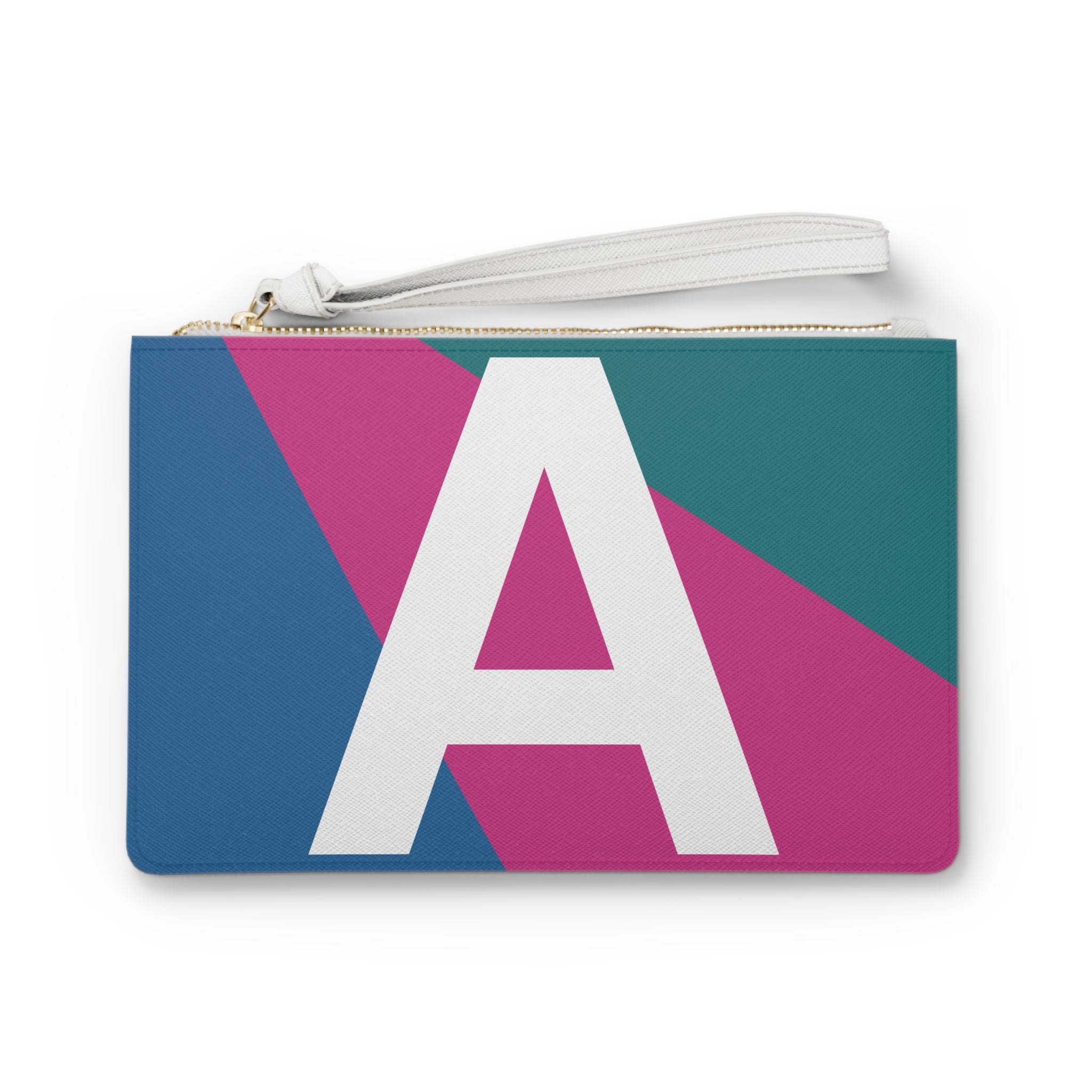 Monogram 'A' Colorblock Clutch Bag — Bold Geometric Wristlet for Everyday & Gifts