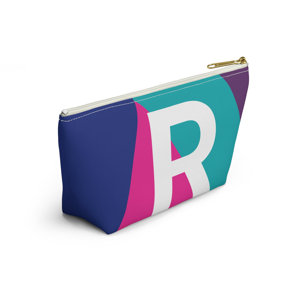 Colorblock Accessory Pouch — Monogram R T-Bottom Cosmetic Bag