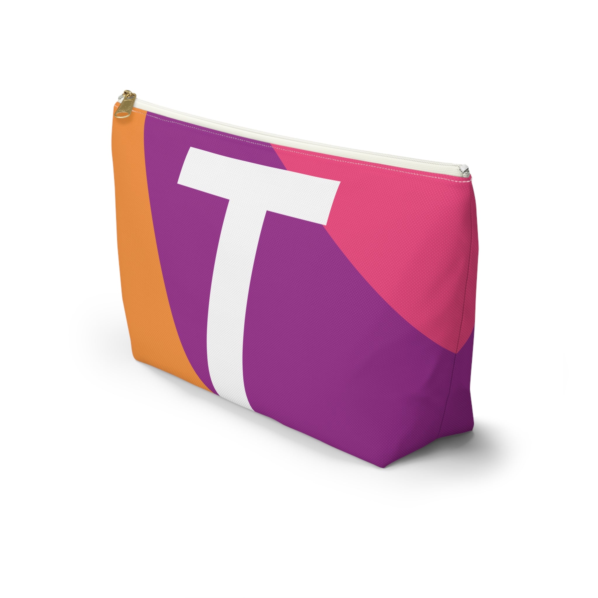 Colorblock Accessory Pouch — Monogram T T-Bottom Cosmetic Bag