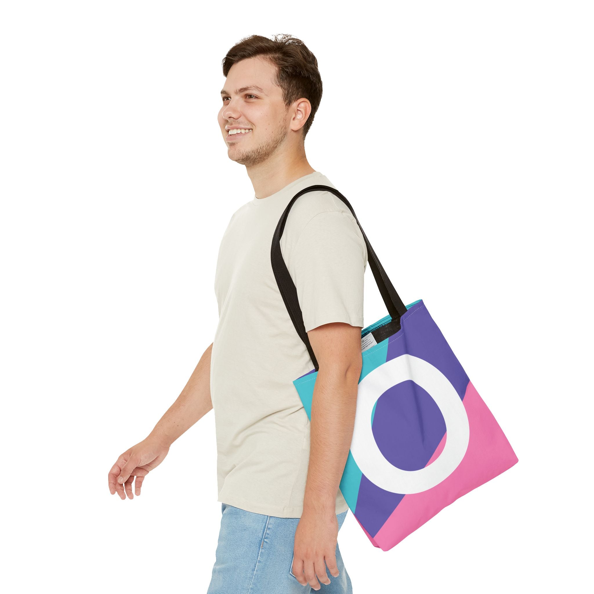 Monogram 'O' Colorblock Tote Bag — Personalized Initial O Shoulder Tote