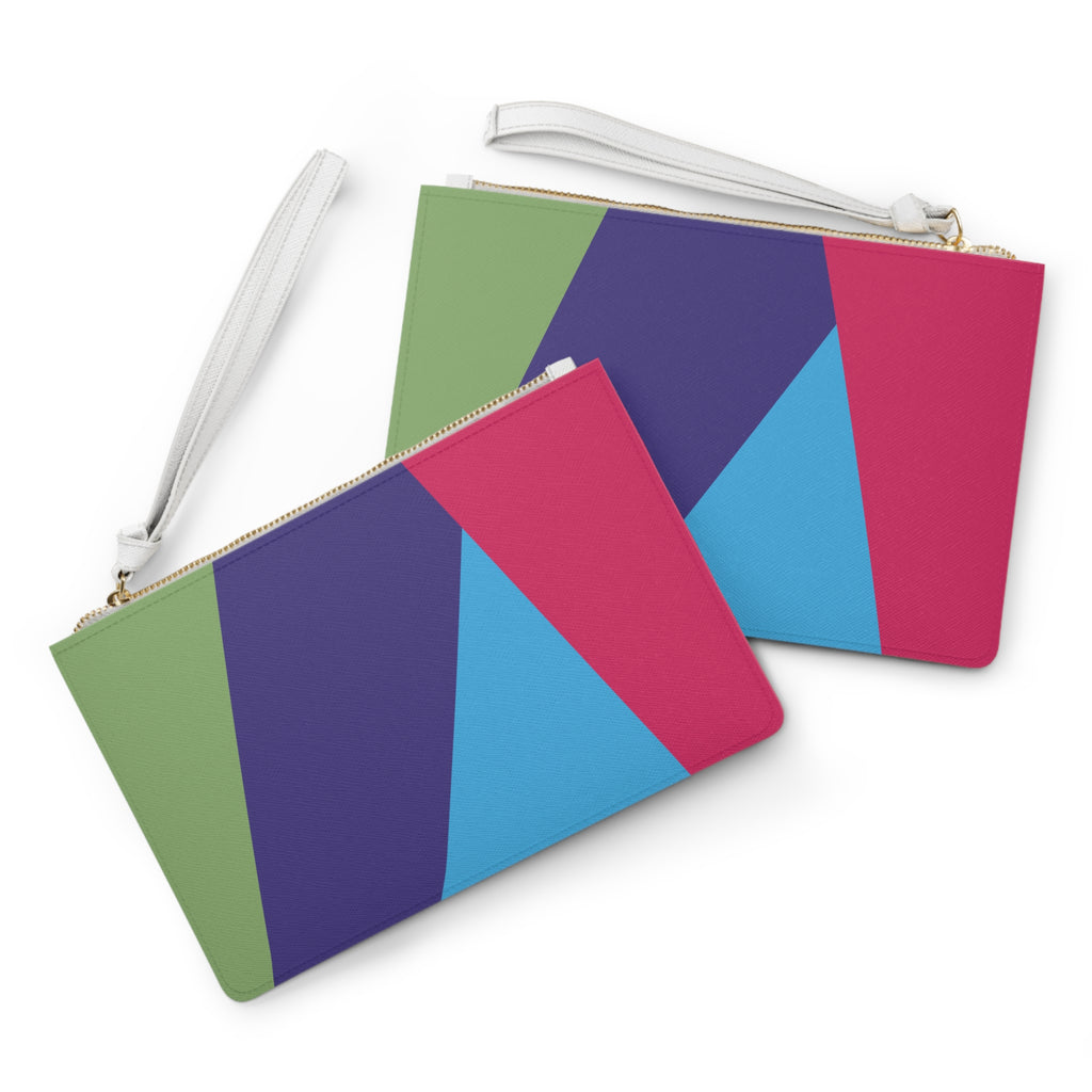 Retro Colorblock Clutch Bag | 80s & 90s Inspired