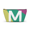 Initials Colorblock Accessory Pouch — Monogram M T-Bottom Cosmetic Bag