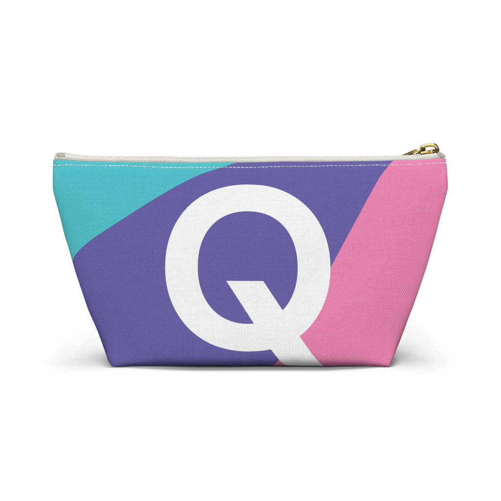 Colorblock Accessory Pouch — Monogram Q T-Bottom Cosmetic Bag