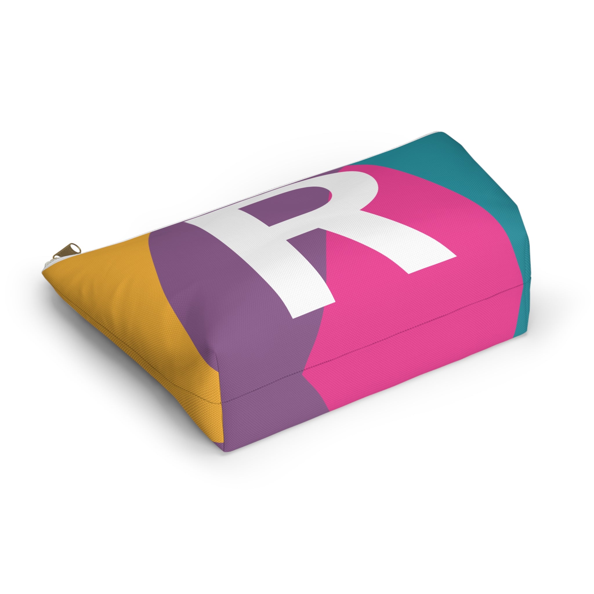 Colorblock Accessory Pouch — Monogram R T-Bottom Cosmetic Bag