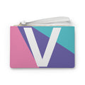 Monogram 'V' Colorblock Clutch Bag — Bold Geometric Wristlet for Everyday & Gifts