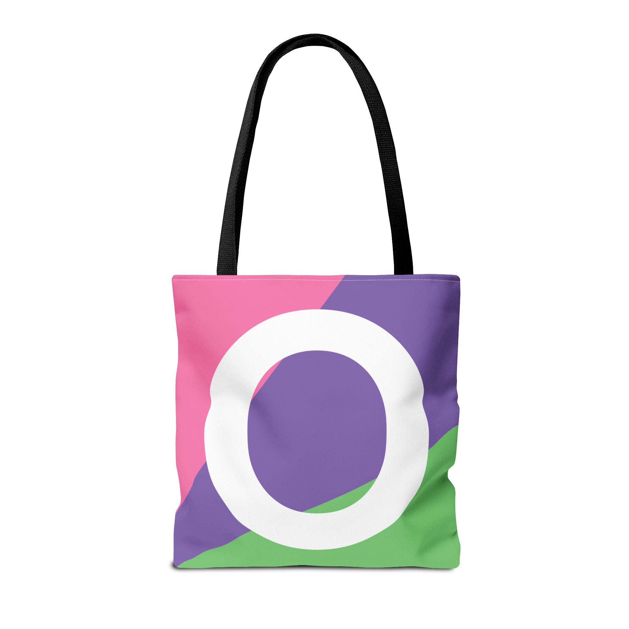 Monogram 'O' Colorblock Tote Bag — Personalized Initial O Shoulder Tote