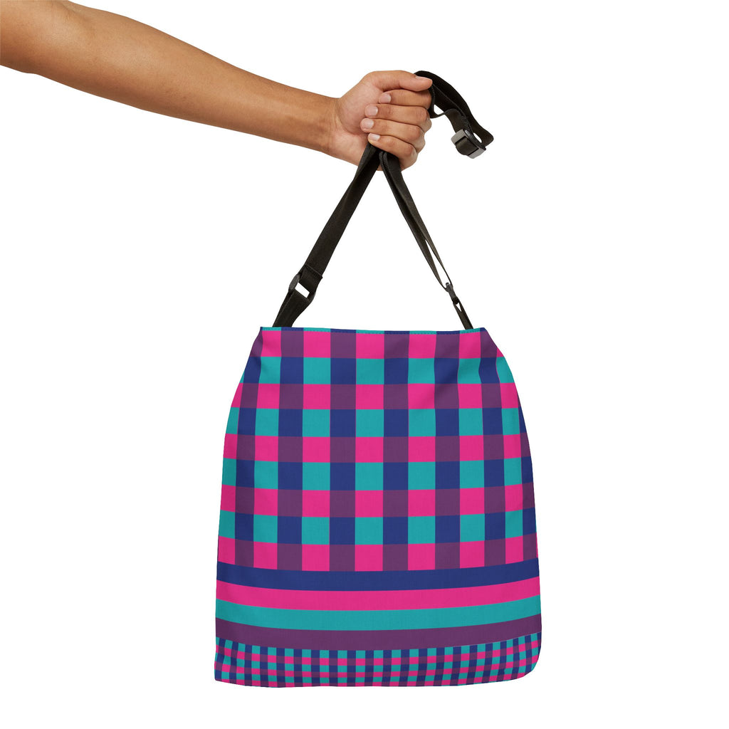 Colorblock Geometric Tote Bag