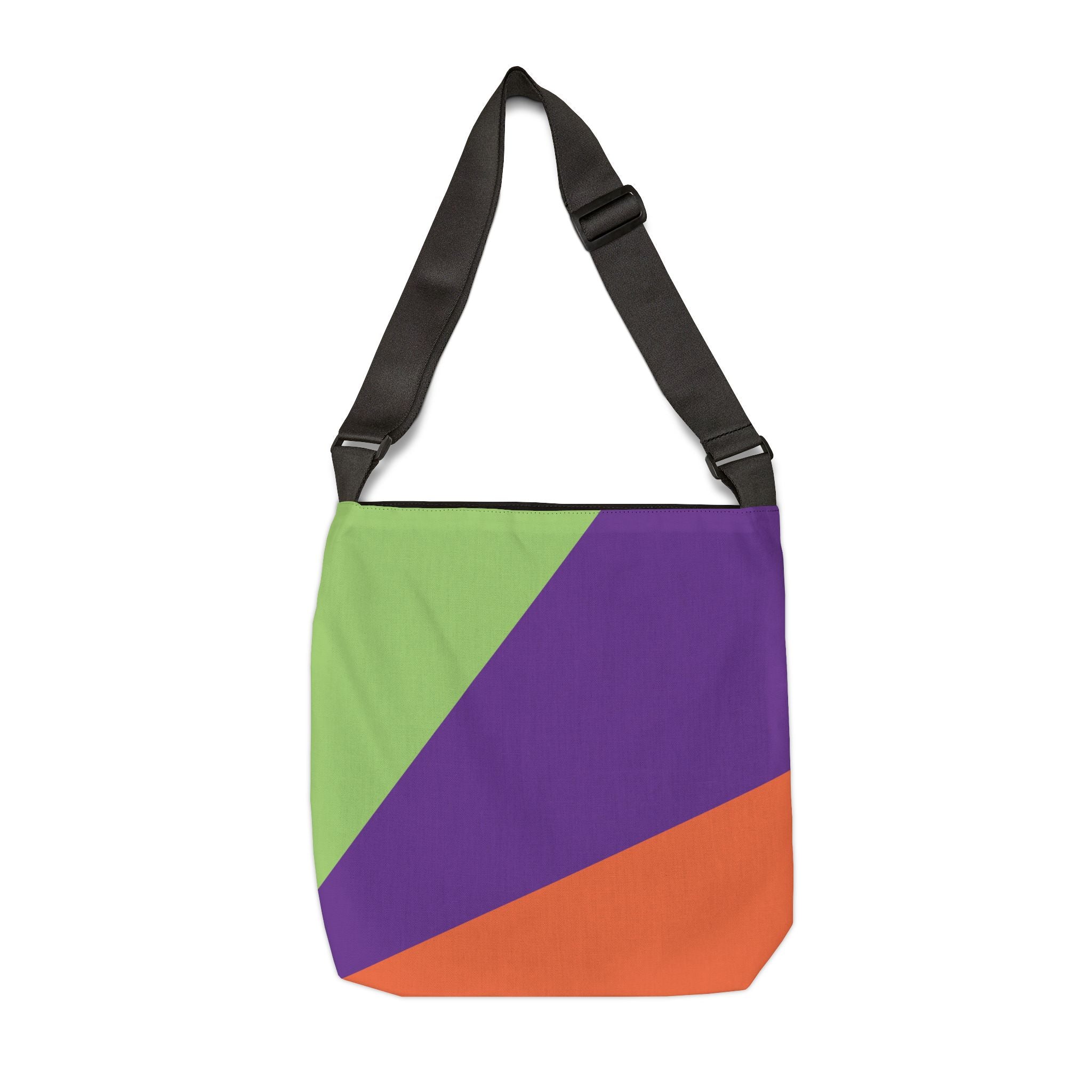 Colorblock Geometric Tote Bag — Adjustable Strap, Bright Abstract Pattern