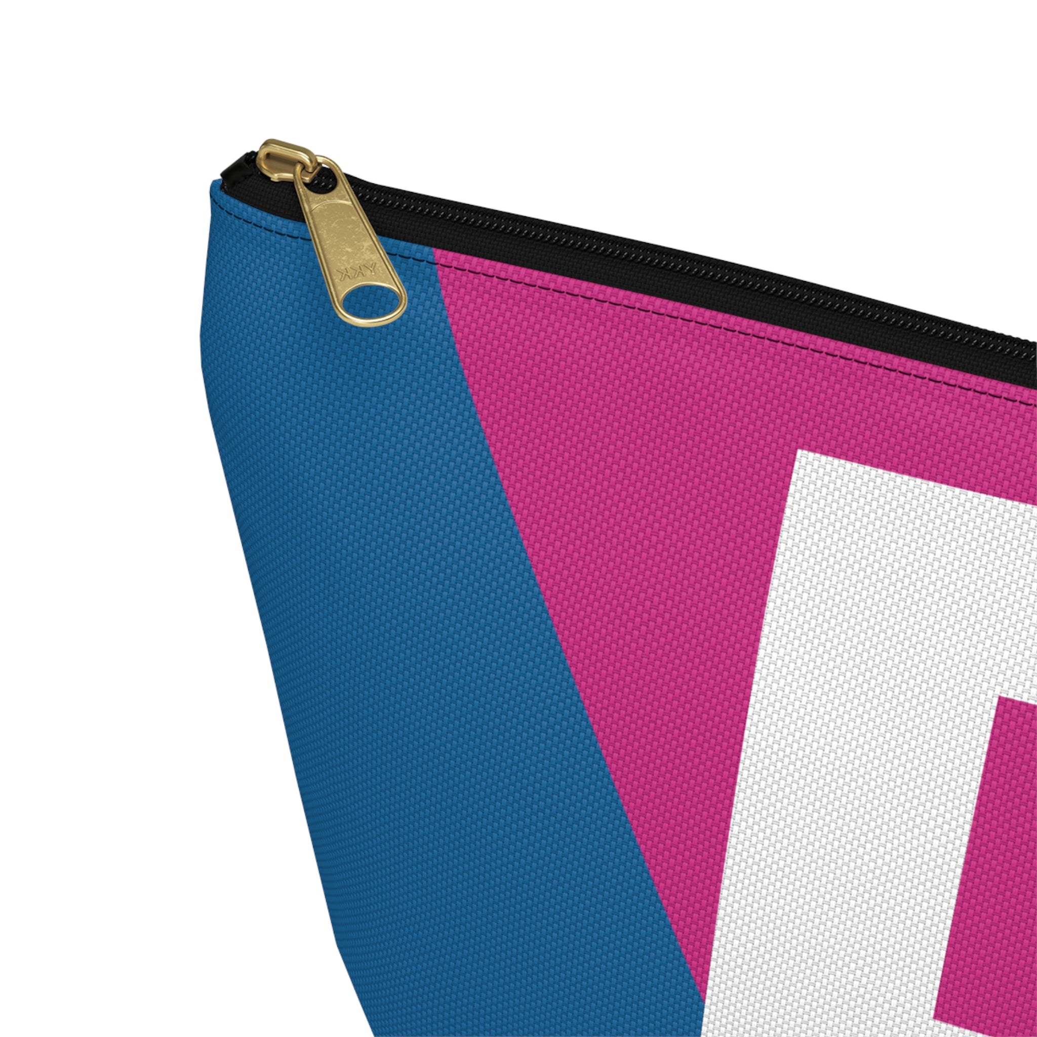 Initials Colorblock Accessory Pouch — Monogram R T-Bottom Cosmetic Bag