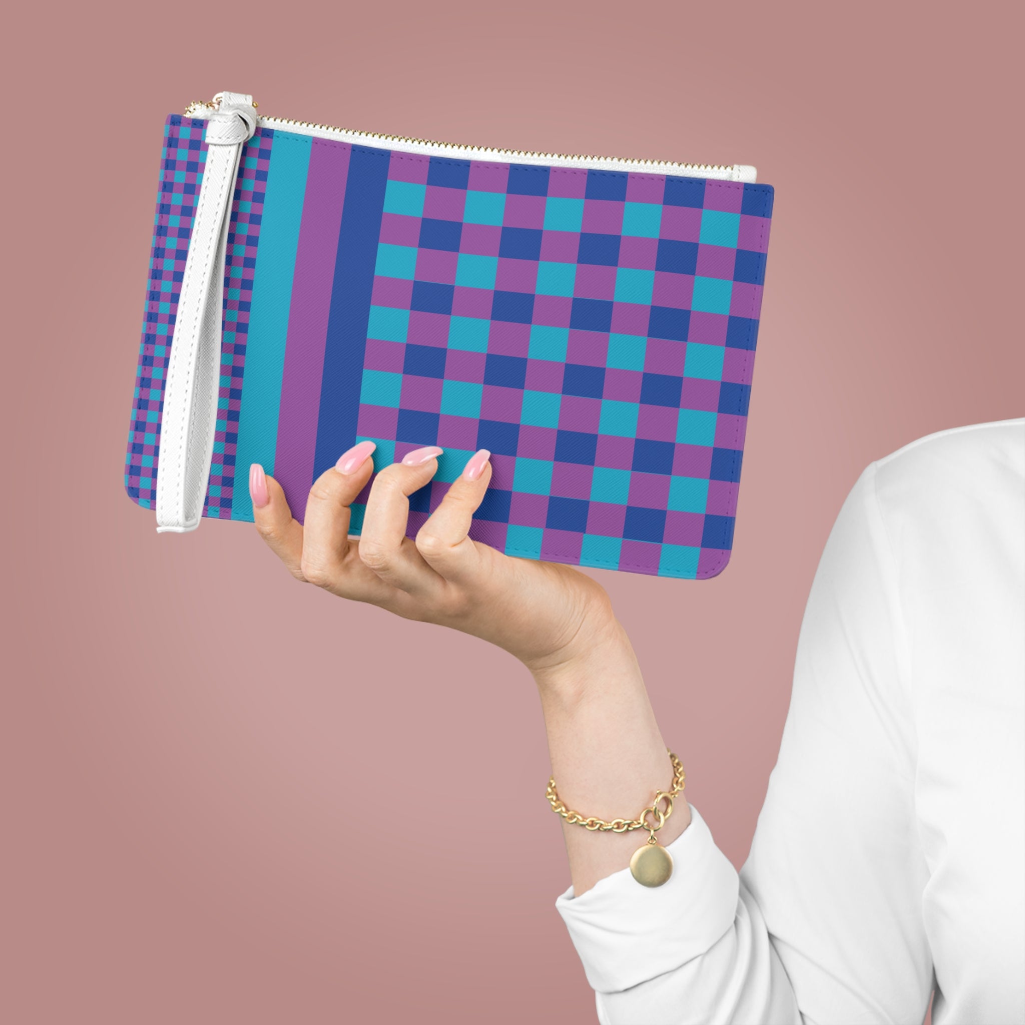 Colorblock Clutch Bag
