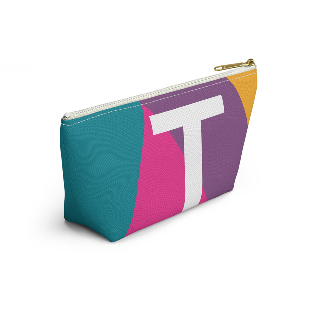 Colorblock Accessory Pouch — Monogram T T-Bottom Cosmetic Bag