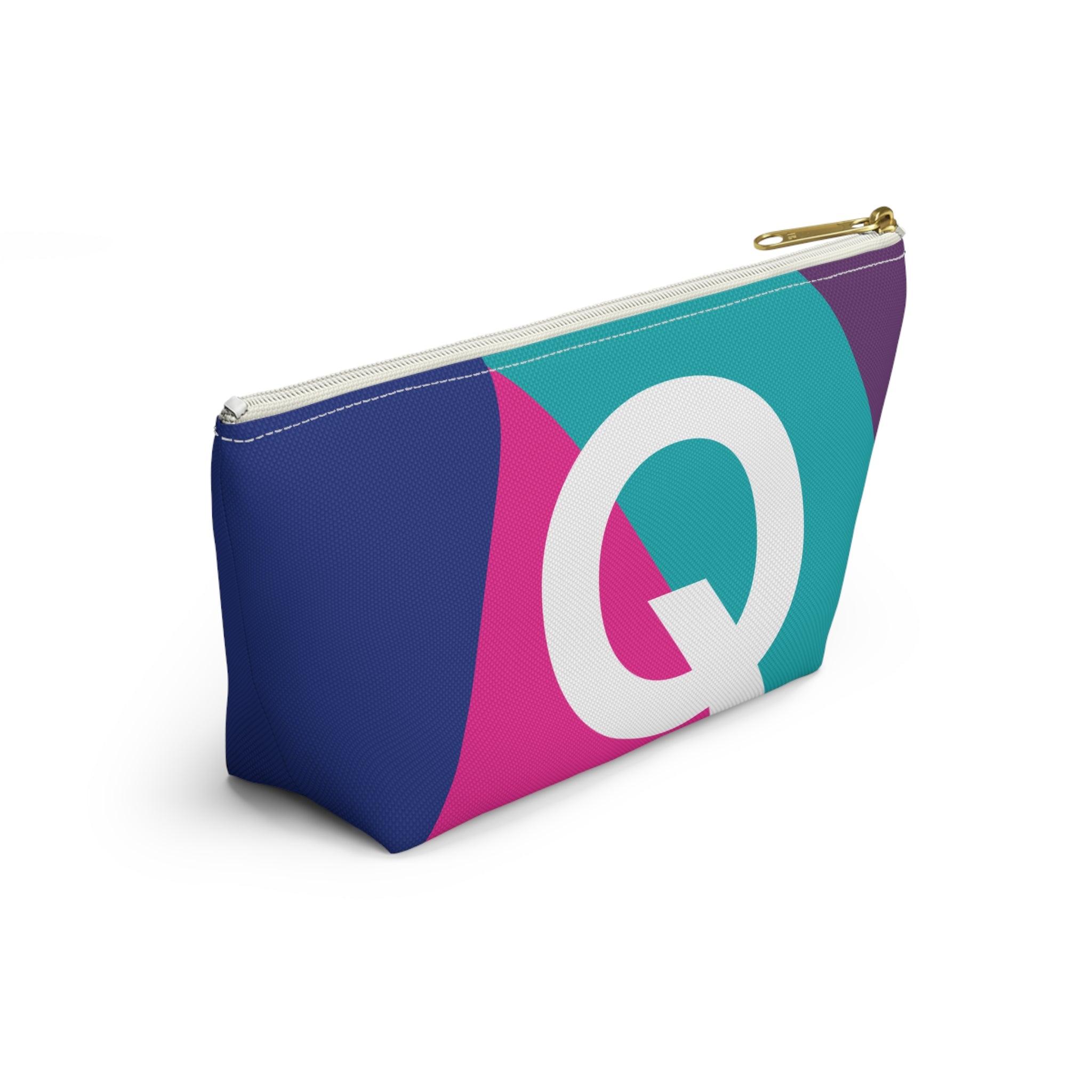 Colorblock Accessory Pouch — Monogram Q T-Bottom Cosmetic Bag