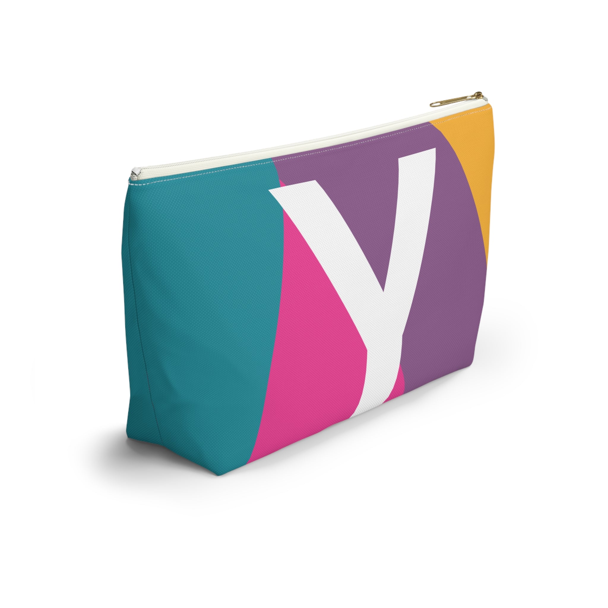 Colorblock Accessory Pouch — Monogram Y T-Bottom Cosmetic Bag
