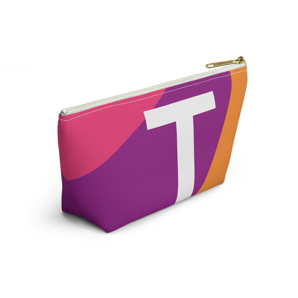 Colorblock Accessory Pouch — Monogram T T-Bottom Cosmetic Bag