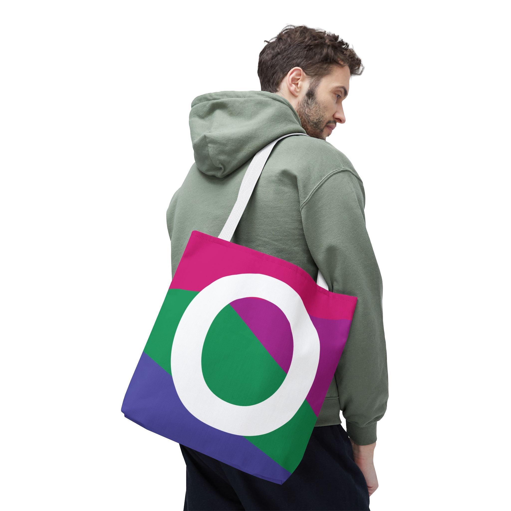 Monogram 'O' Colorblock Tote Bag — Personalized Initial O Shoulder Tote