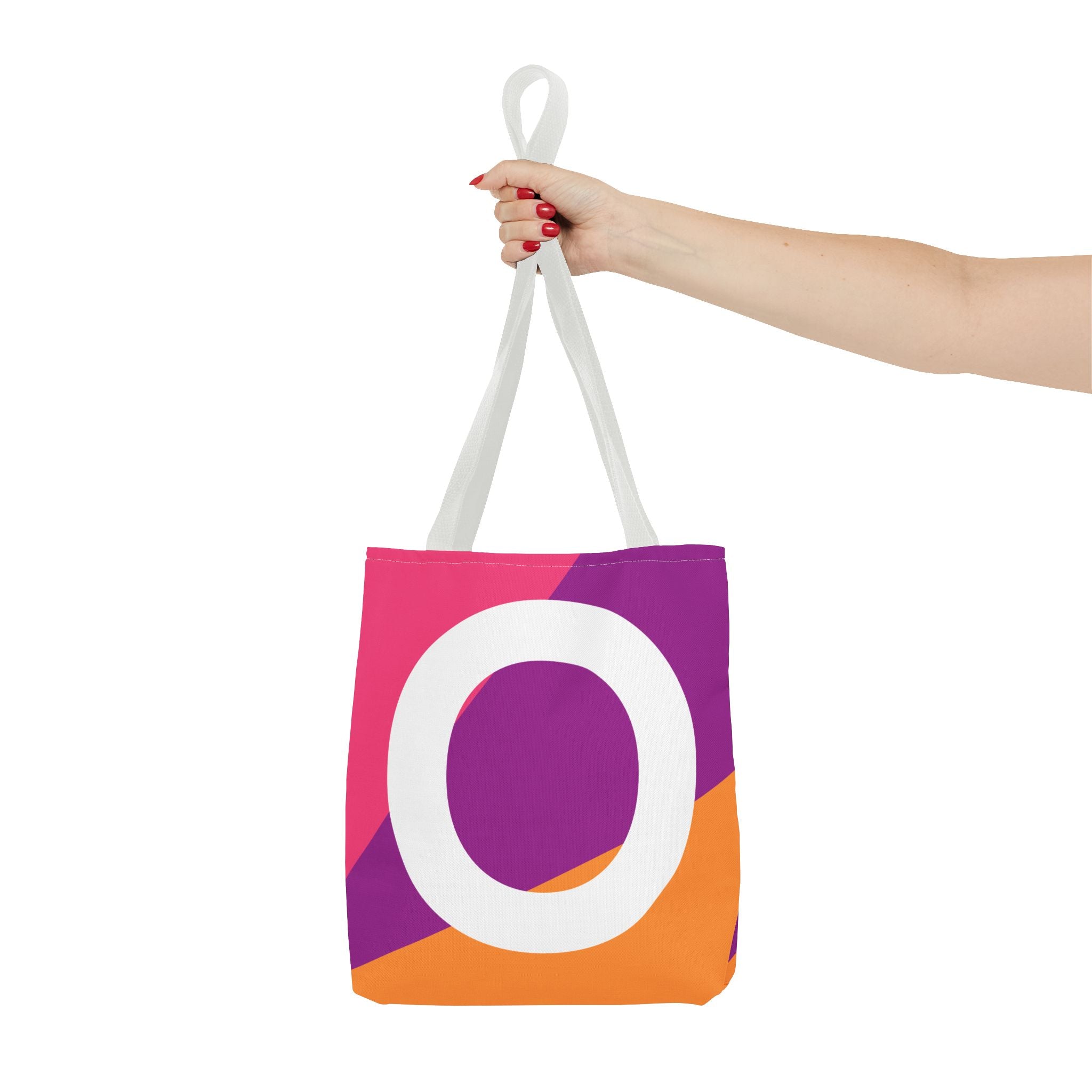 Monogram 'O' Colorblock Tote Bag — Personalized Initial O Shoulder Tote