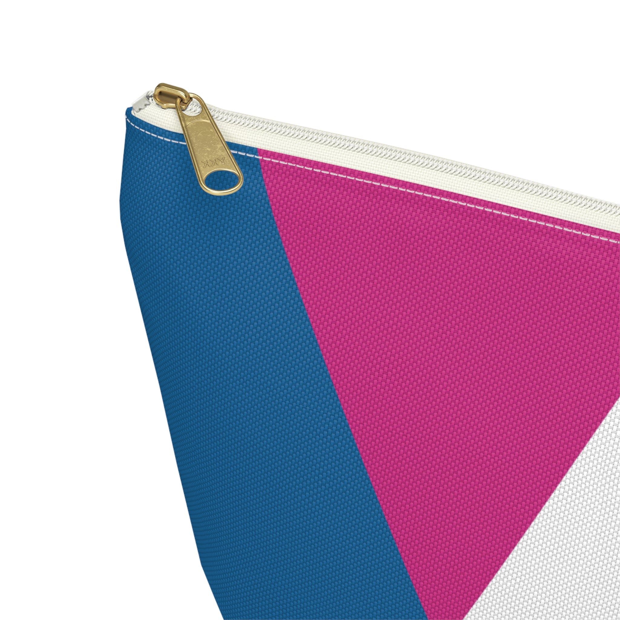 Initials Colorblock Accessory Pouch — Monogram A T-Bottom Cosmetic Bag