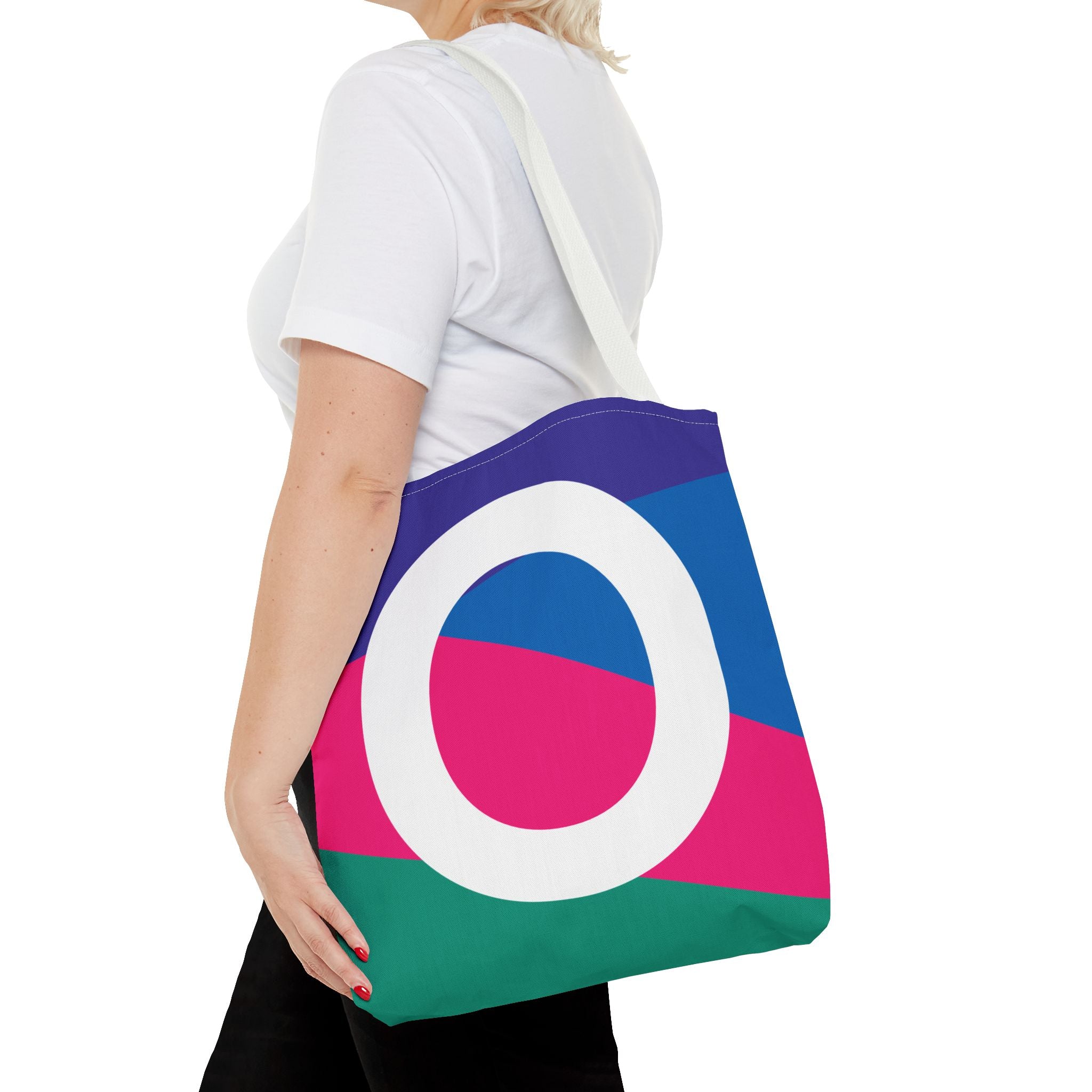 Monogram 'O' Colorblock Tote Bag — Personalized Initial O Shoulder Tote