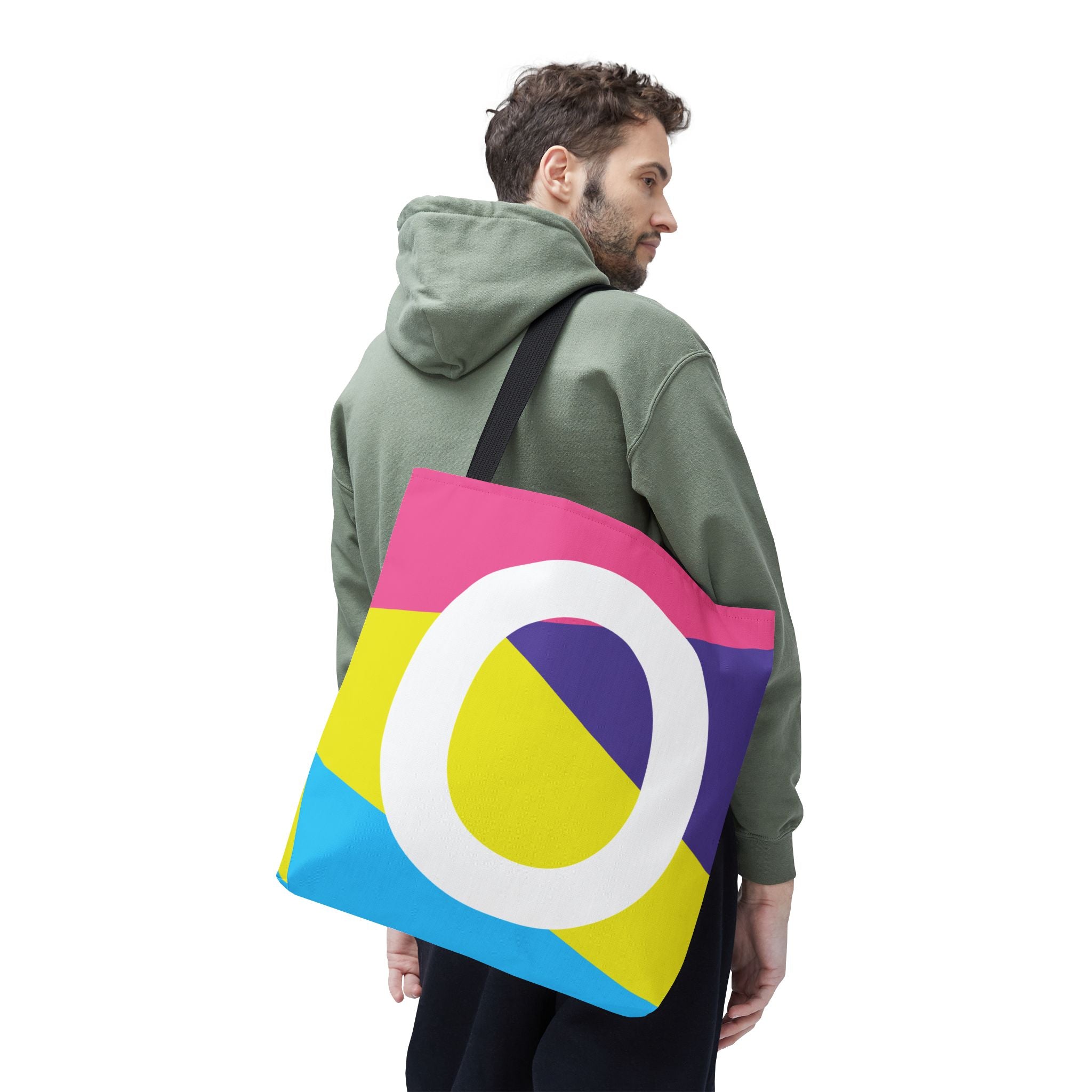Monogram 'O' Colorblock Tote Bag — Personalized Initial O Shoulder Tote