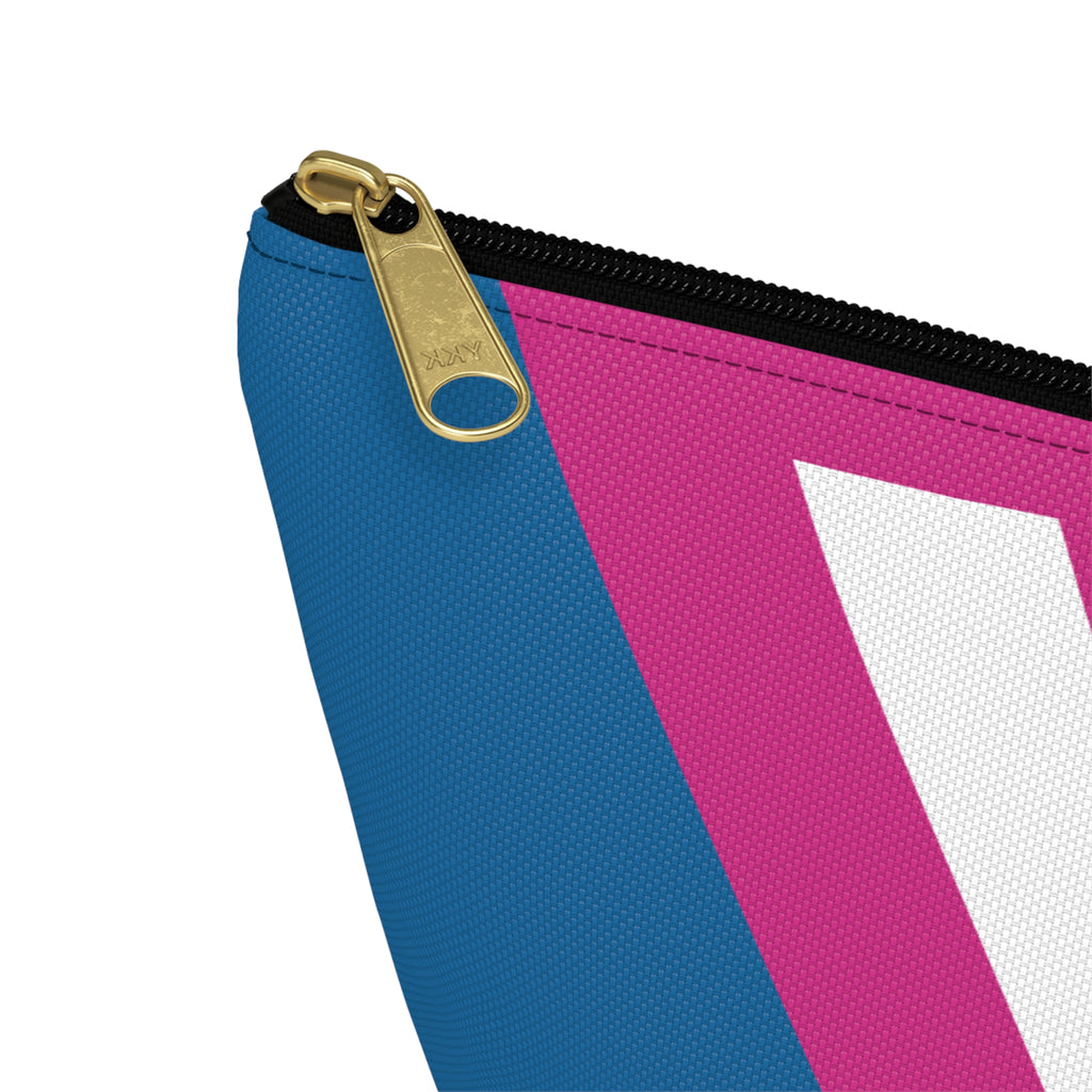 Initials Colorblock Accessory Pouch — Monogram Y T-Bottom Cosmetic Bag