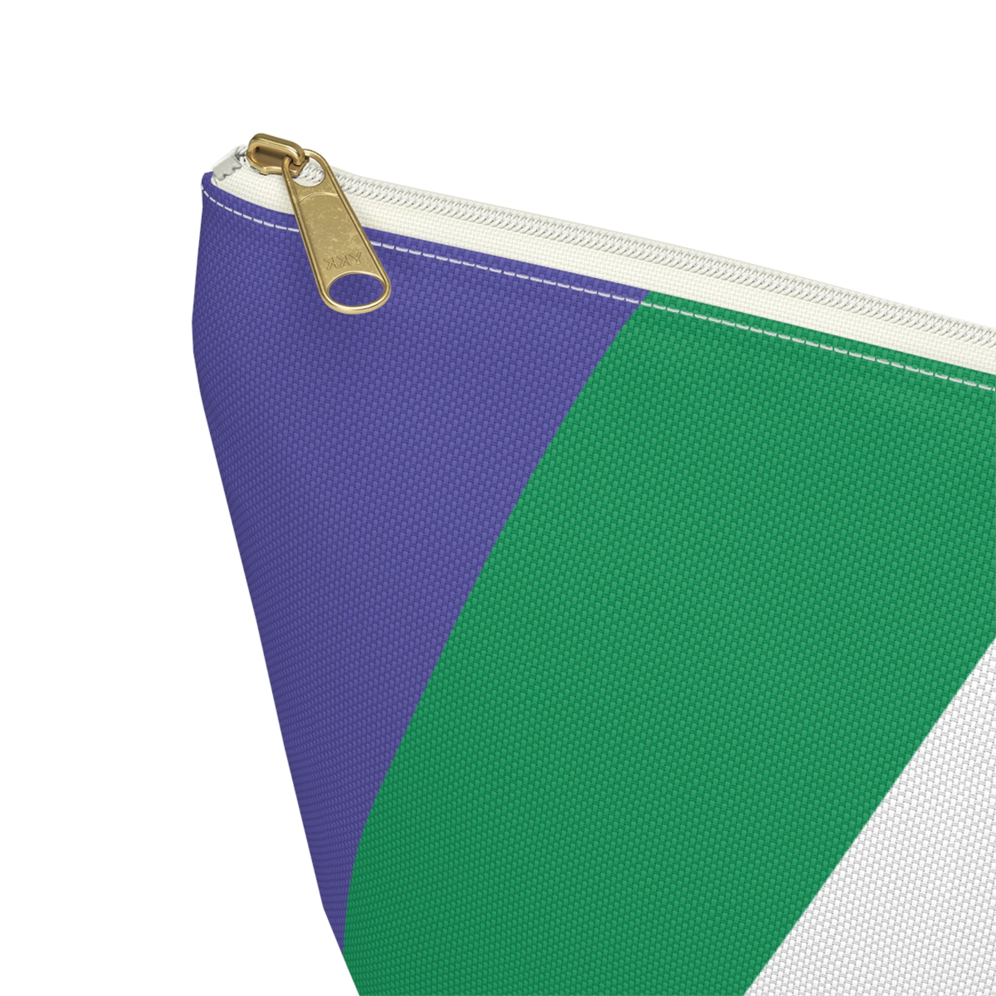 Initials Colorblock Accessory Pouch — Monogram A T-Bottom Cosmetic Bag