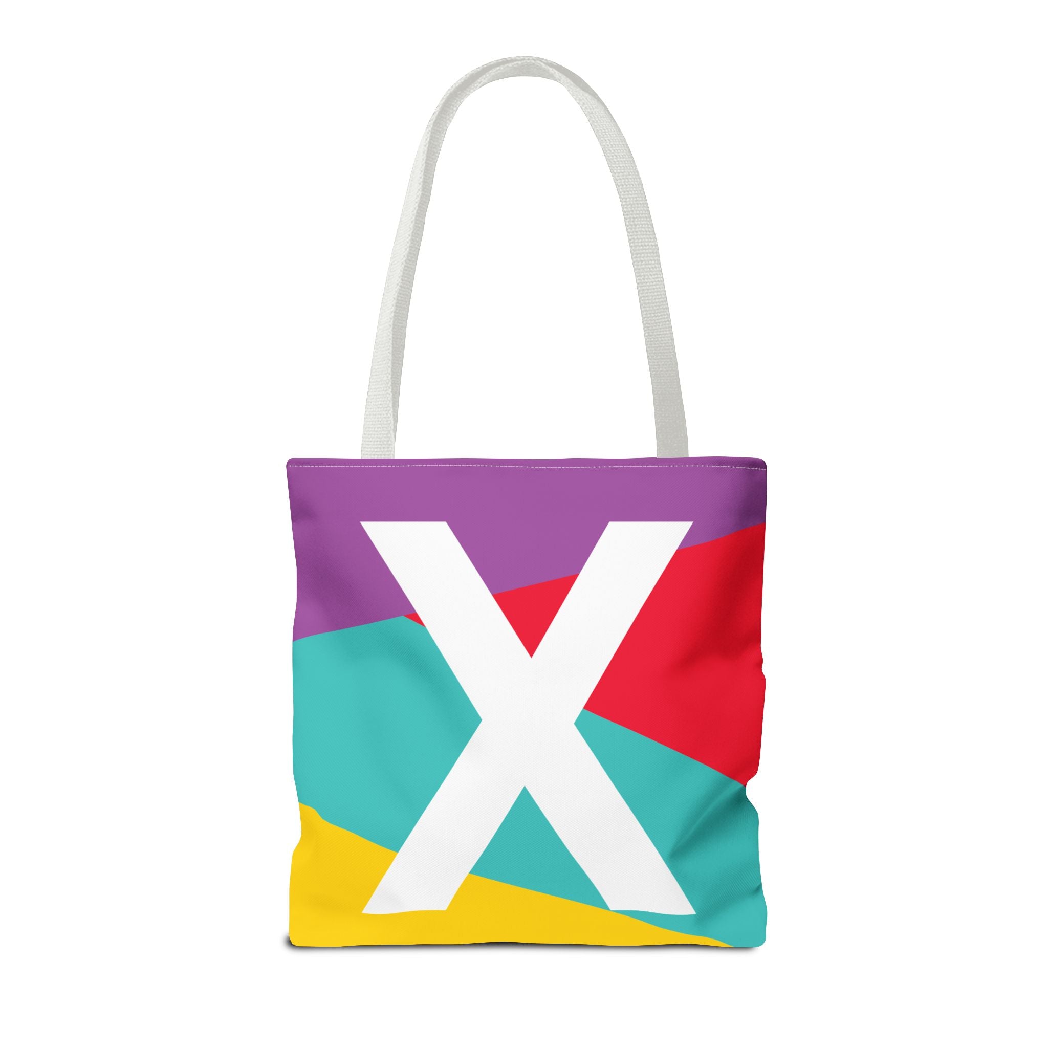 Monogram 'X' Colorblock Tote Bag — Personalized Initial X Shoulder Tote