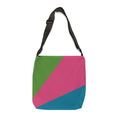 Colorblock Geometric Tote Bag — Adjustable Strap, Bright Abstract Pattern