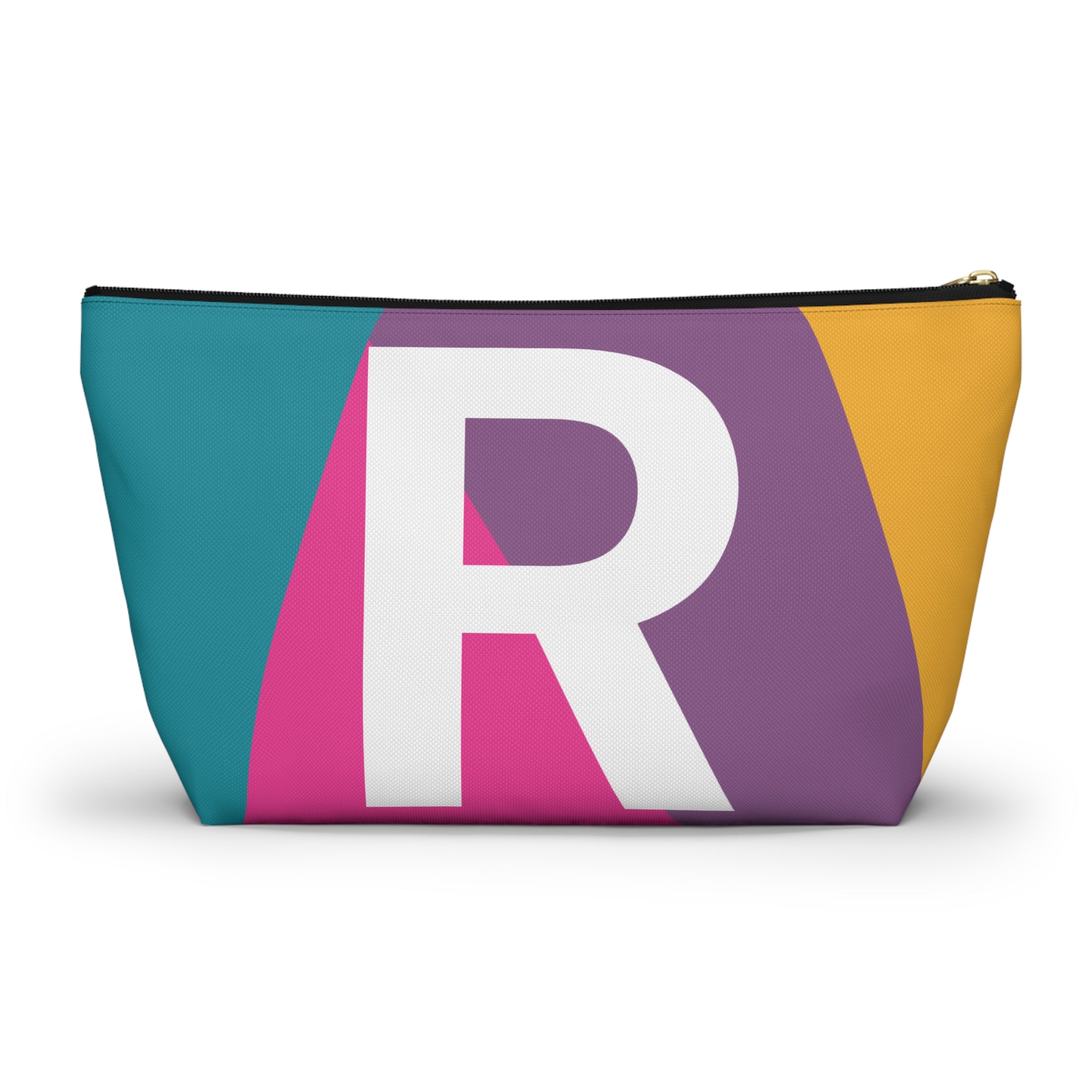 Colorblock Accessory Pouch — Monogram R T-Bottom Cosmetic Bag