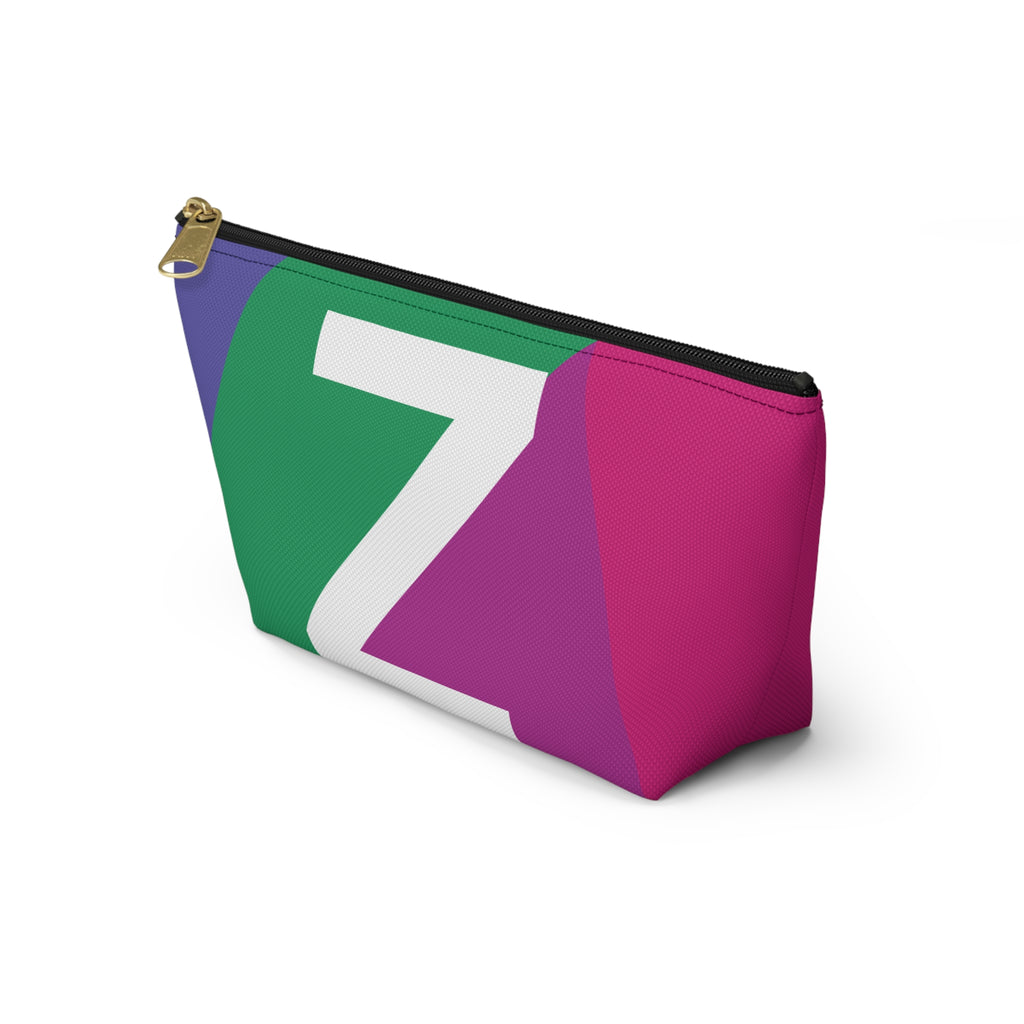 Initials Colorblock Accessory Pouch — Monogram Z T-Bottom Cosmetic Bag