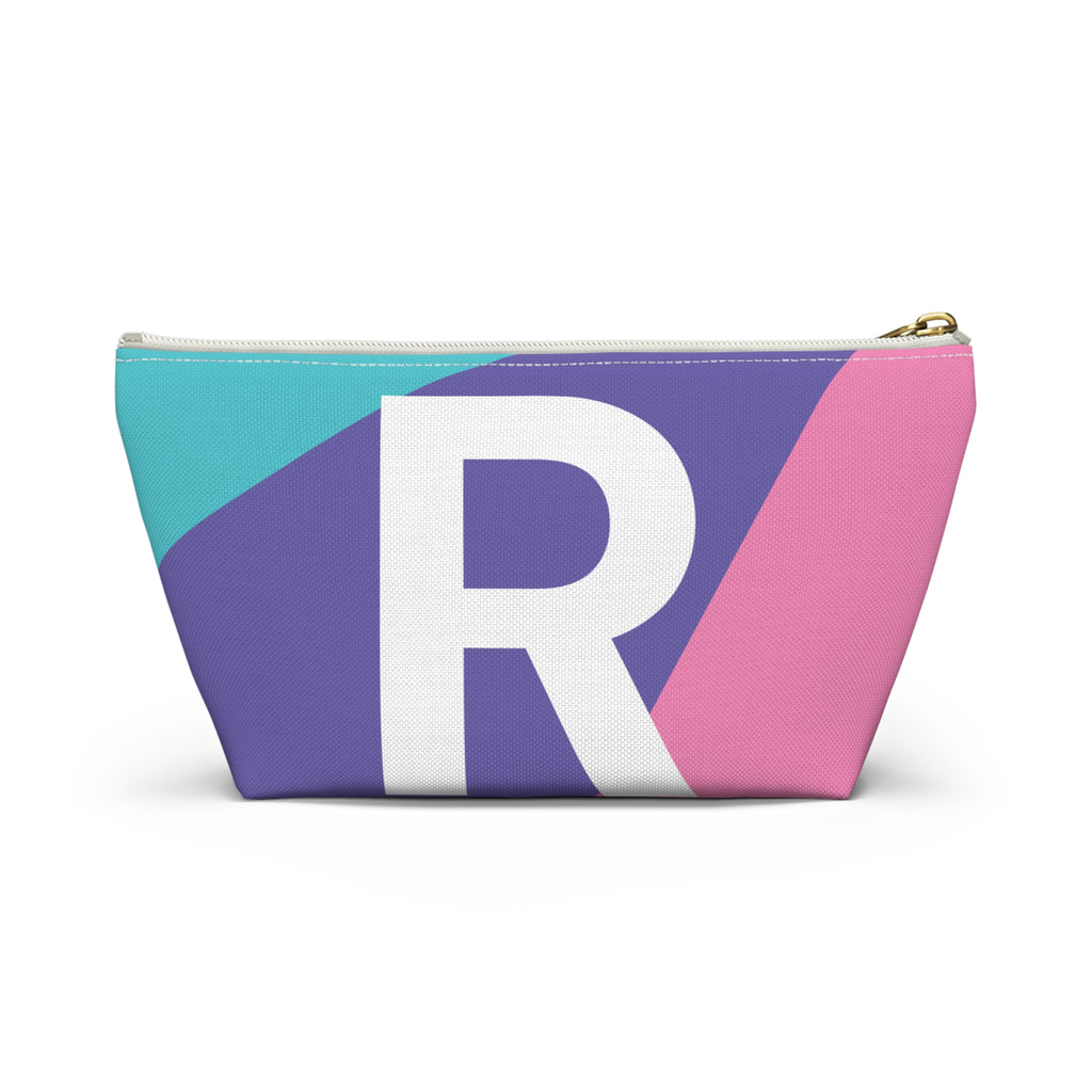 Colorblock Accessory Pouch — Monogram R T-Bottom Cosmetic Bag