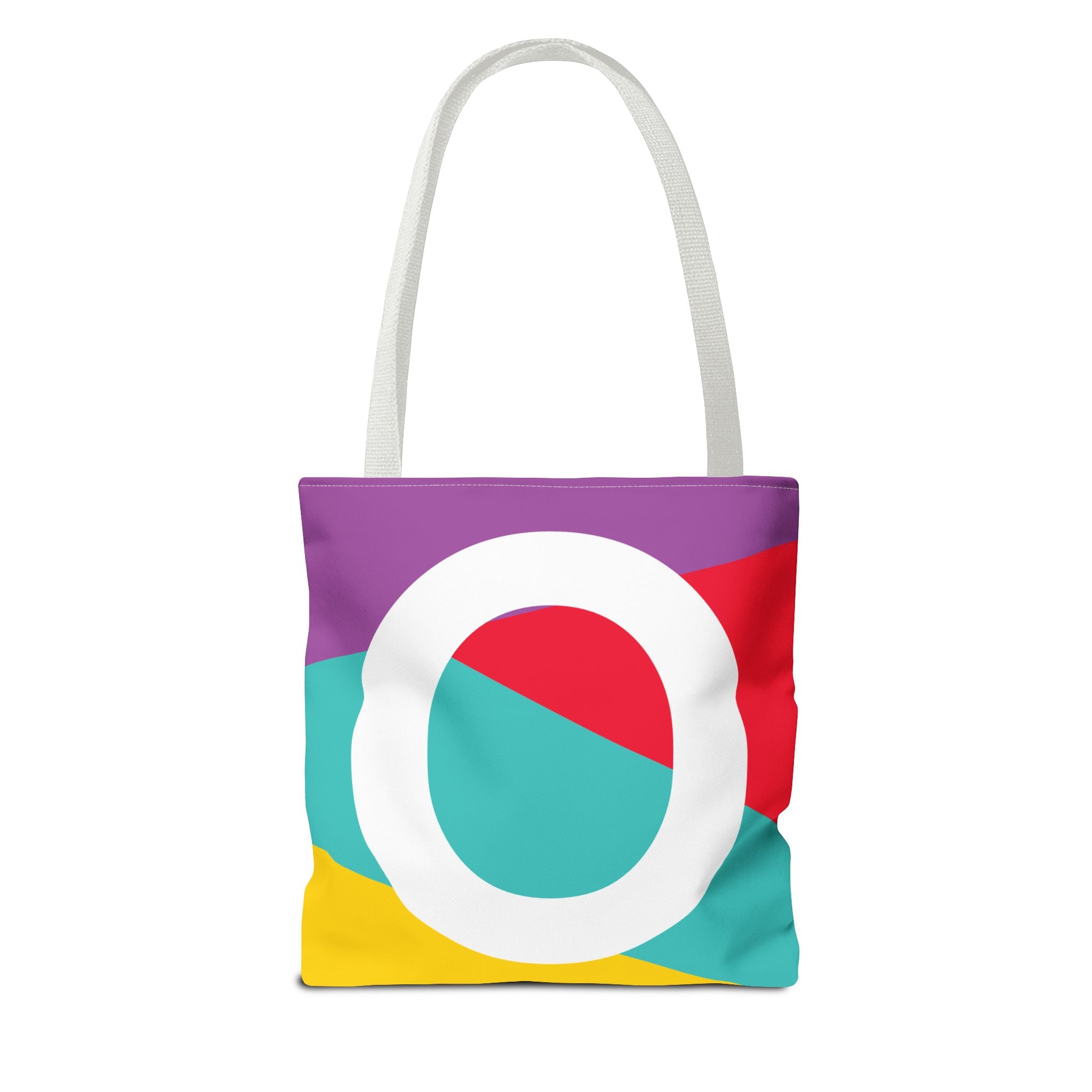 Monogram 'O' Colorblock Tote Bag — Personalized Initial O Shoulder Tote