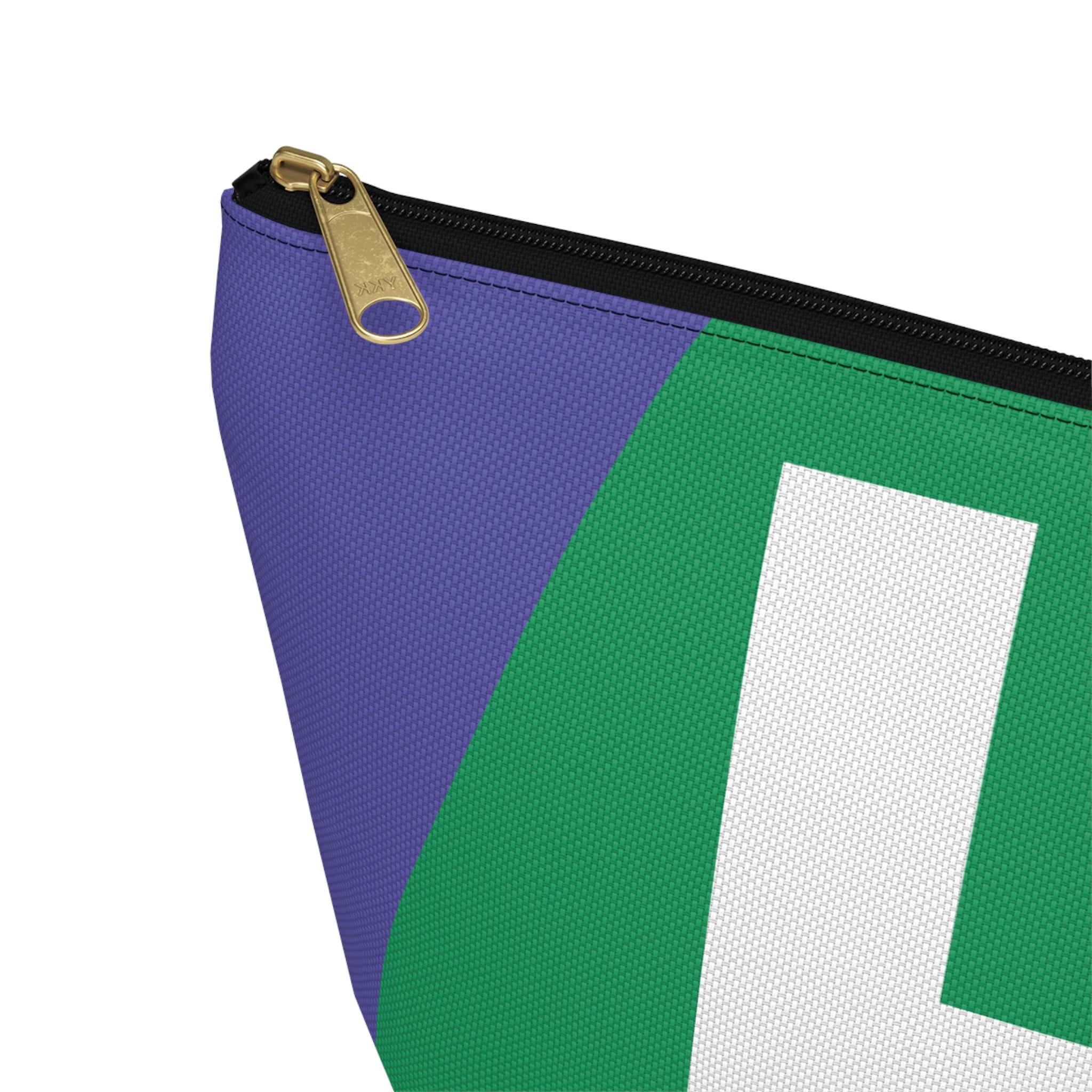 Initials Colorblock Accessory Pouch — Monogram H T-Bottom Cosmetic Bag