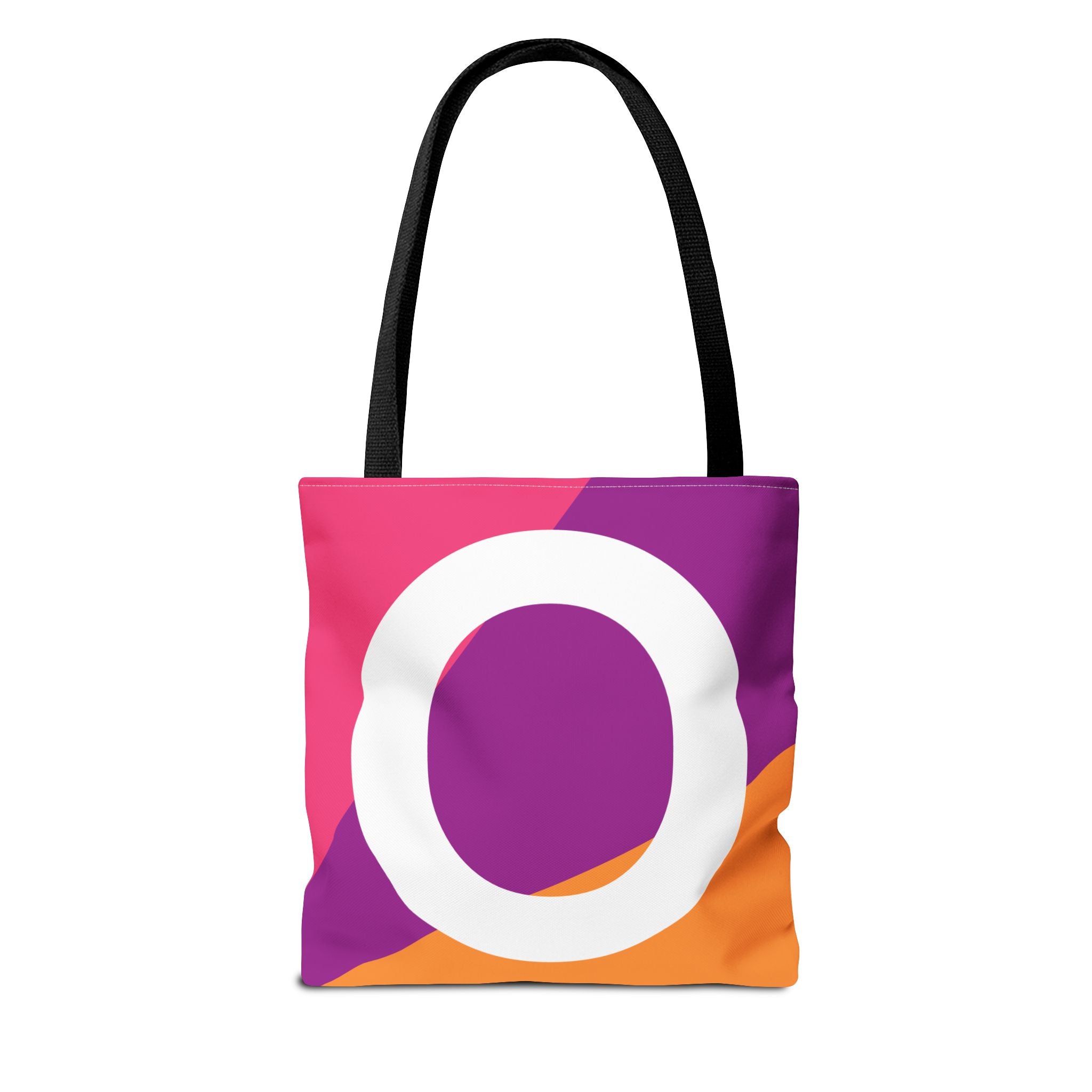 Monogram 'O' Colorblock Tote Bag — Personalized Initial O Shoulder Tote