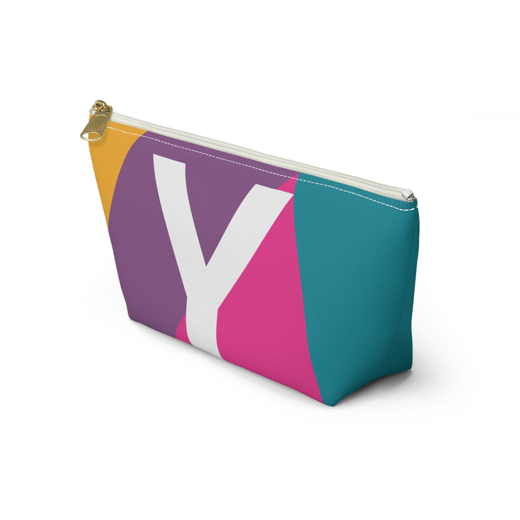 Colorblock Accessory Pouch — Monogram Y T-Bottom Cosmetic Bag