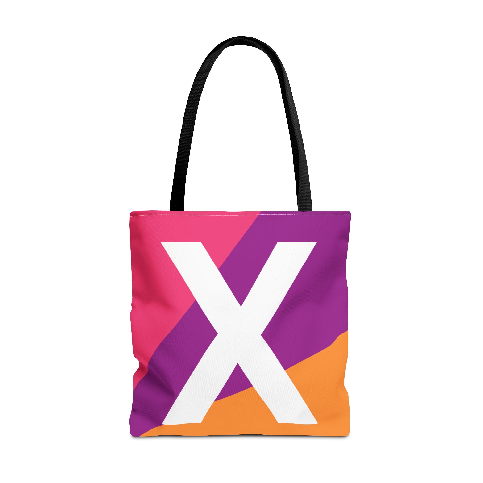 Monogram 'X' Colorblock Tote Bag — Personalized Initial X Shoulder Tote