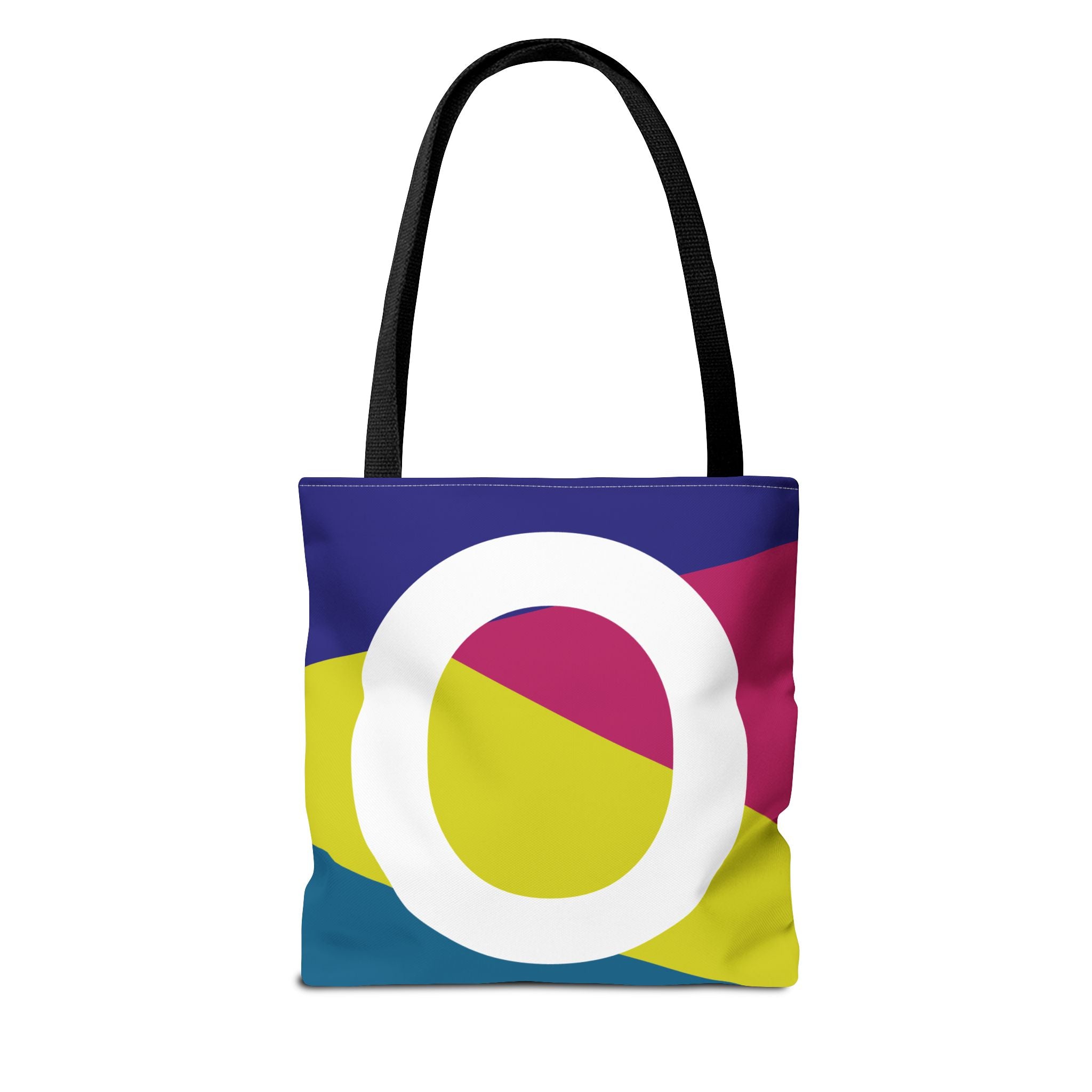 Monogram 'O' Colorblock Tote Bag — Personalized Initial O Shoulder Tote