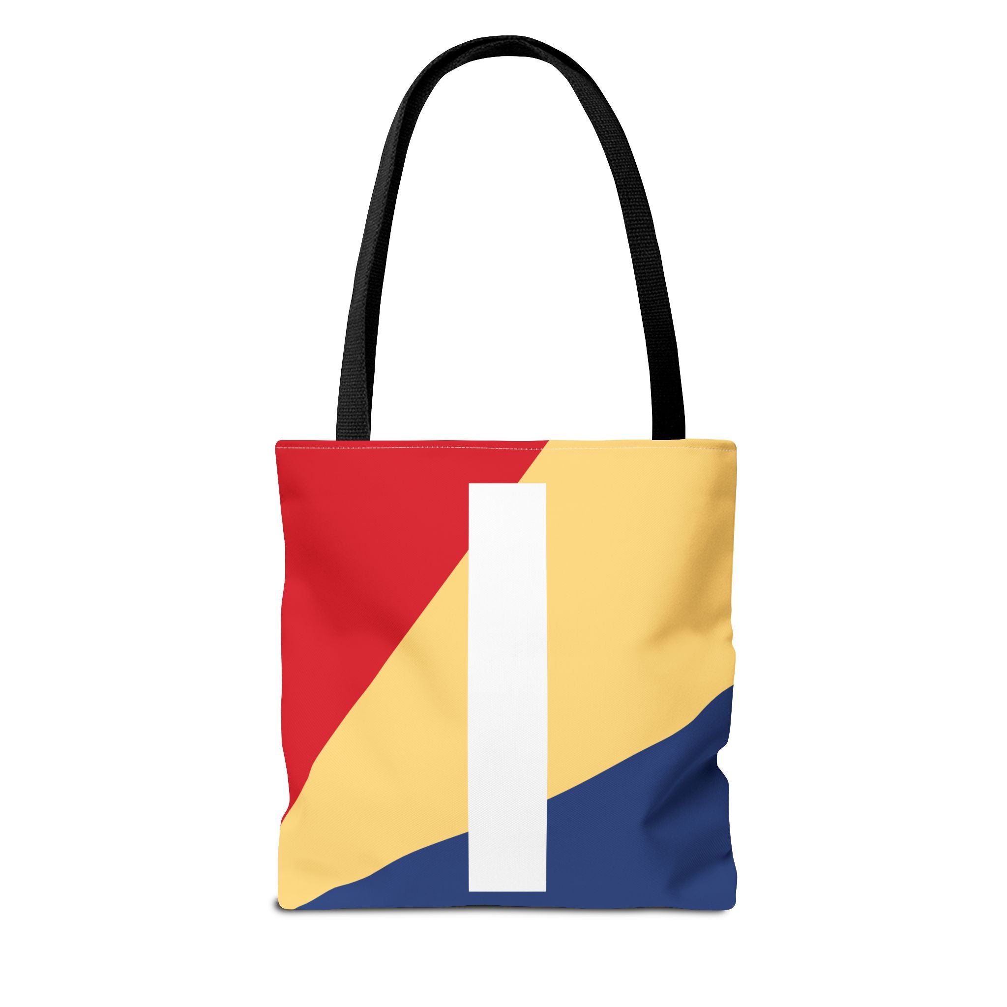 Monogram 'I' Colorblock Tote Bag — Personalized Initial I Shoulder Tote