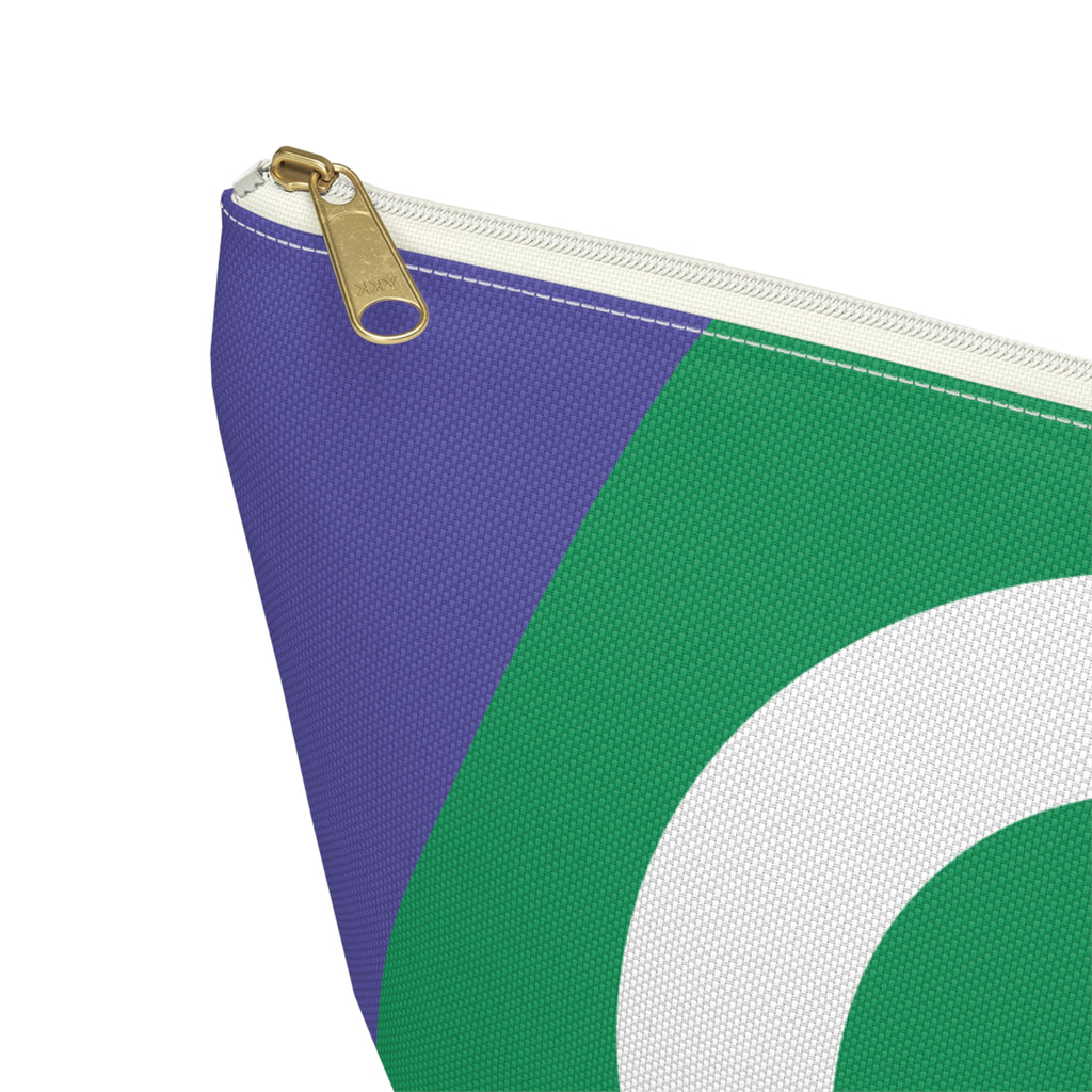 Initials Colorblock Accessory Pouch — Monogram O T-Bottom Cosmetic Bag